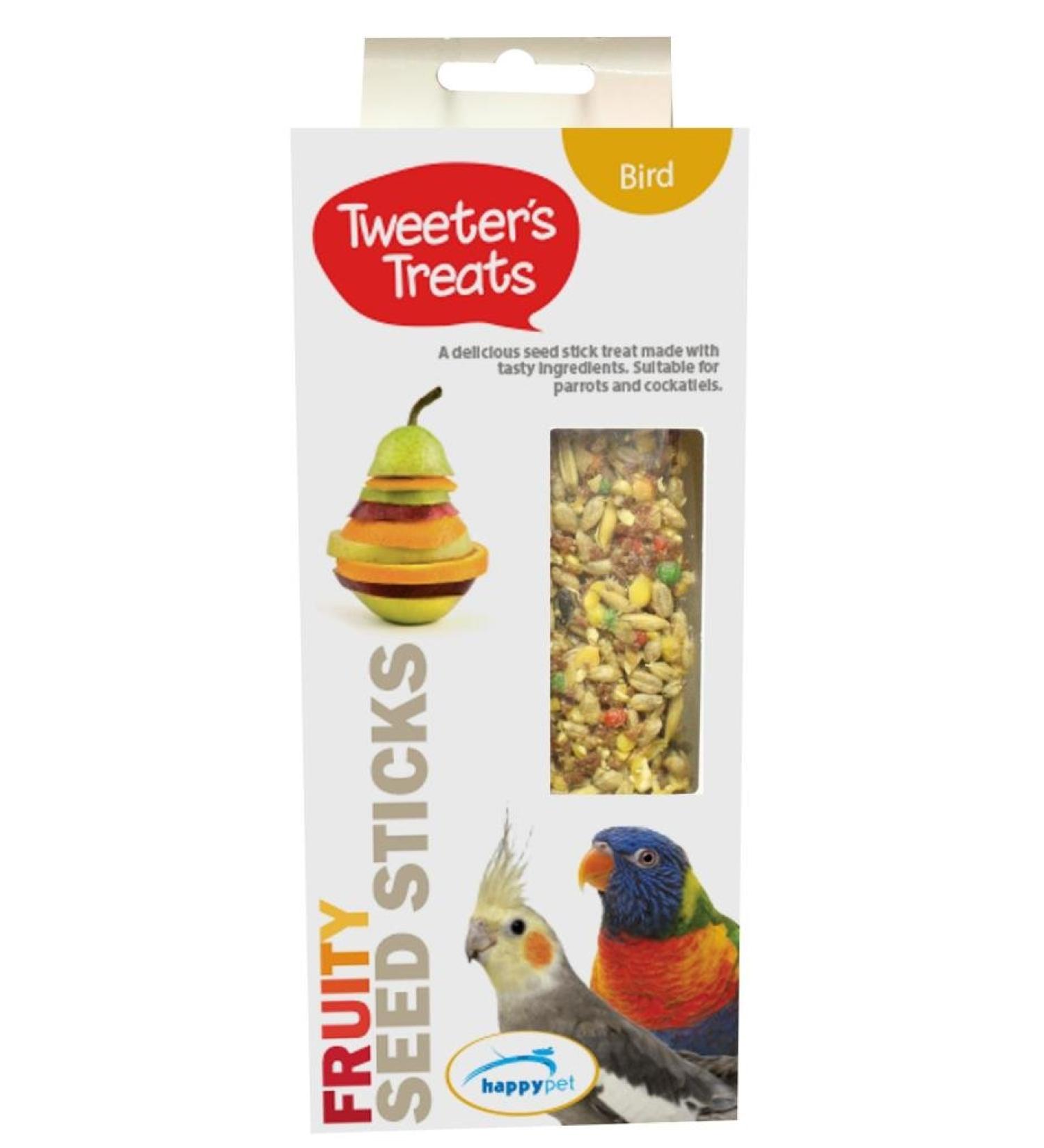 Tweeters Treats Seed Sticks For Parrots FruityPack of 6