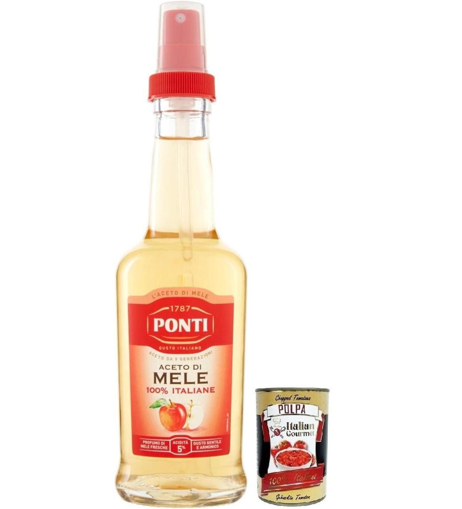  Italian Gourmet E.R. Ponti Aceto di Mele Acid Spray 5% Apple Cider Vinegar 100% Italian Apples 250 ml + 400 g box - Buy Online on GoSupps.com