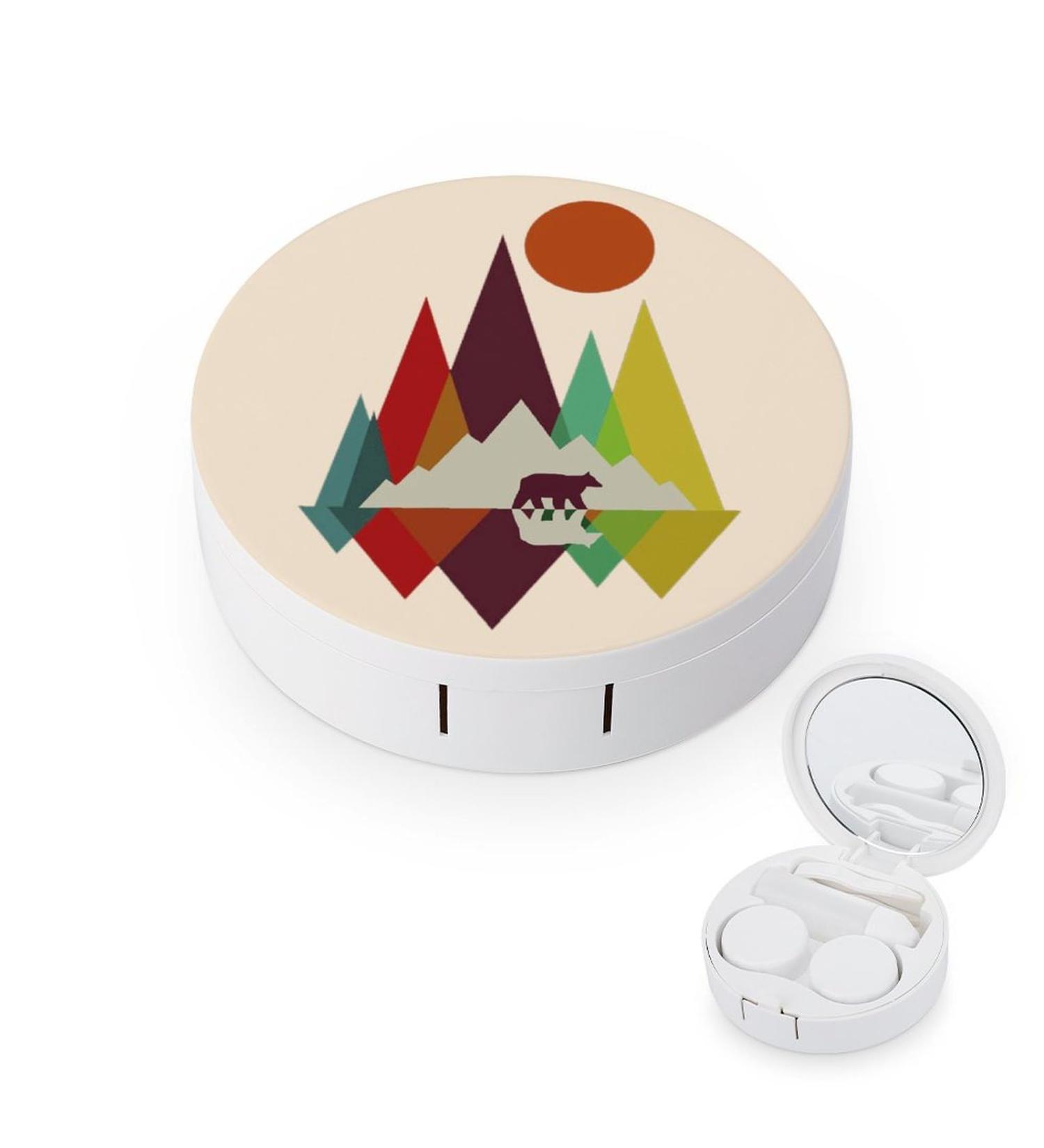 California Mountains Bear Contact Lens Travel Kit | Portable Cute Contact Box with Mirror for Outdoor Use - Shop Now - Buy Online on GoSupps.com