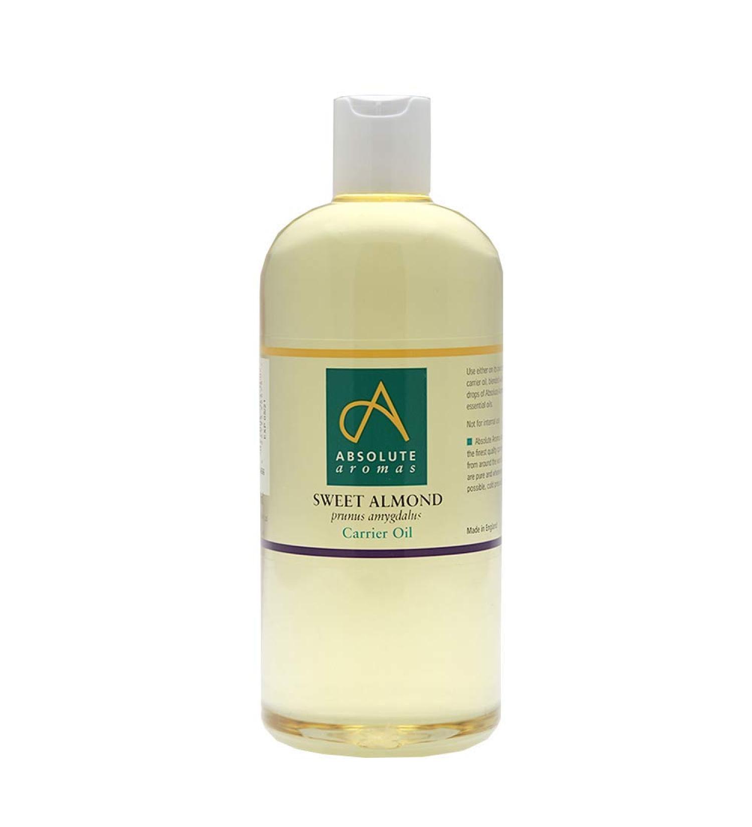 Buy Absolute Aromas Sweet Almond Oil 500ml - Pure Vegan Massage & Moisturizer for Hair Skin Face & Nails - Natural & Cruelty-Free - Buy Online on GoSupps.com