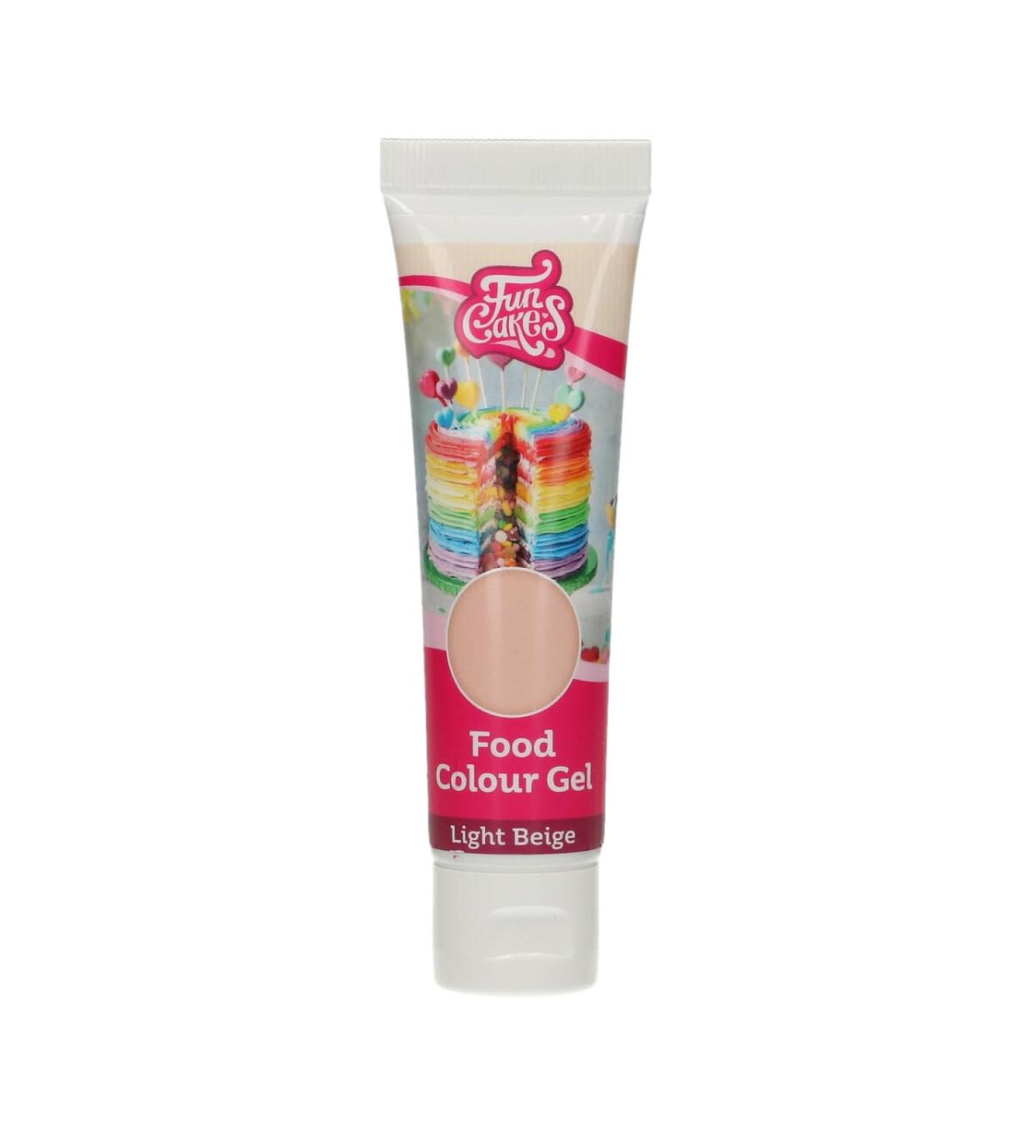 Funcakes Food Color Gel - High Beige Highly Concentrated Food Coloring for Dough Cream Fondant & Marzipan - Easy Dosage Halal 30g - Buy Online on GoSupps.com