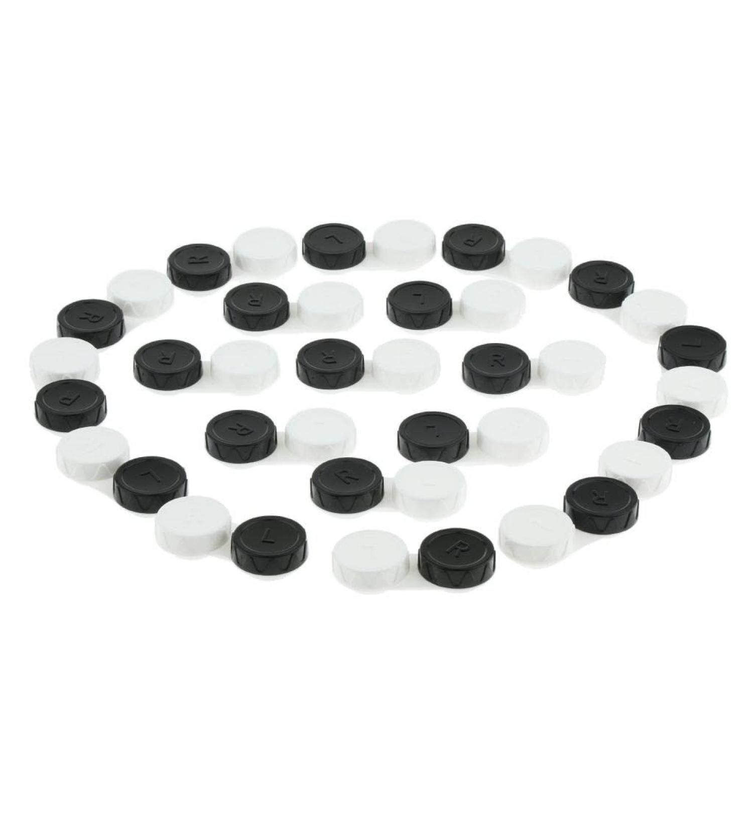 Hellery 20x Portable Contact Lens Containers Set - Travel-Friendly Lens Care Box in Black for International Shipping - Buy Online on GoSupps.com