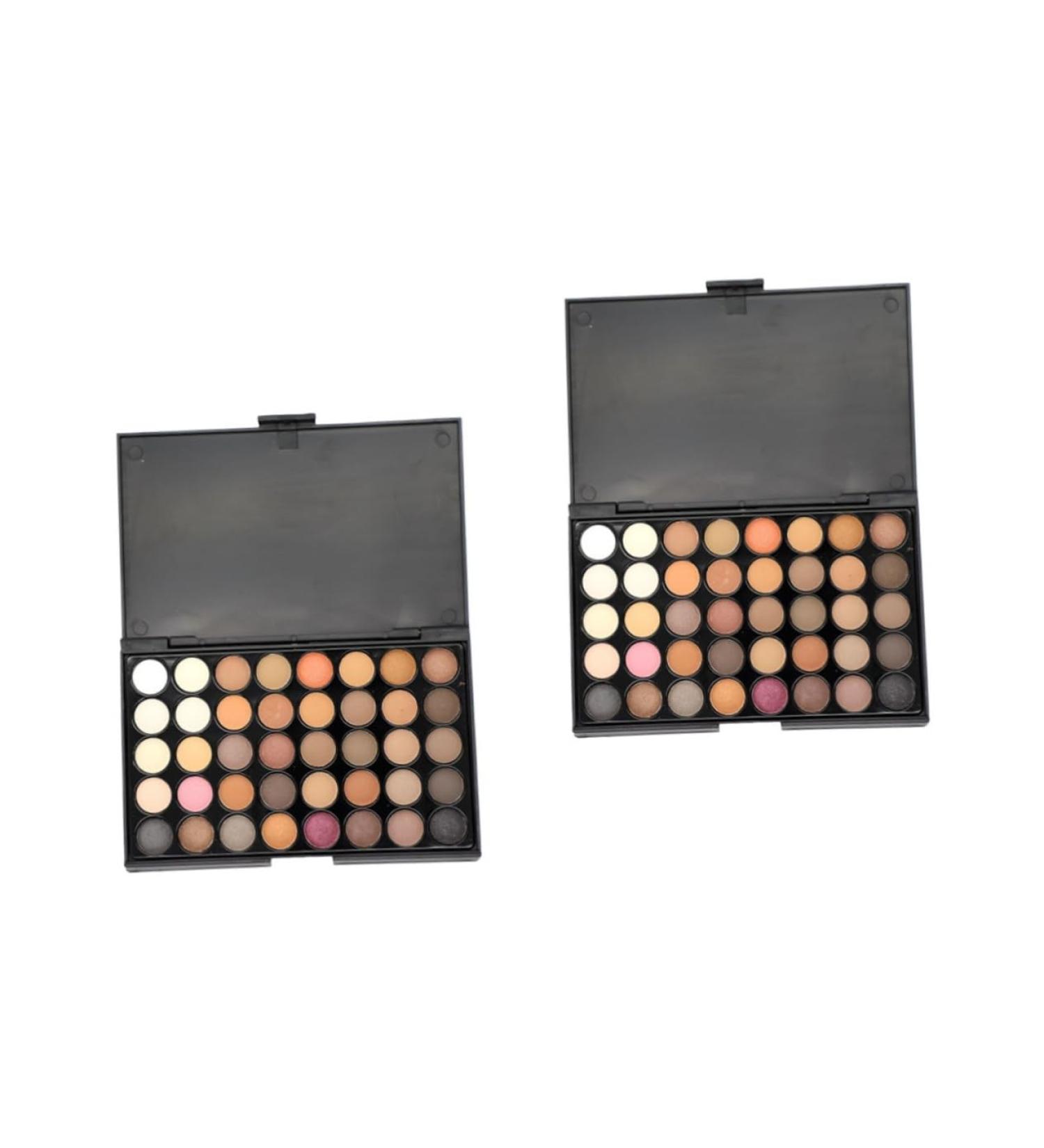 FOMIYES 2pcs 40 Makeup Palette Eyeshadow Pallet Eyeshadow Matt Eye Shadow Eyeshadow Palette Earth Tones - Buy Online on GoSupps.com