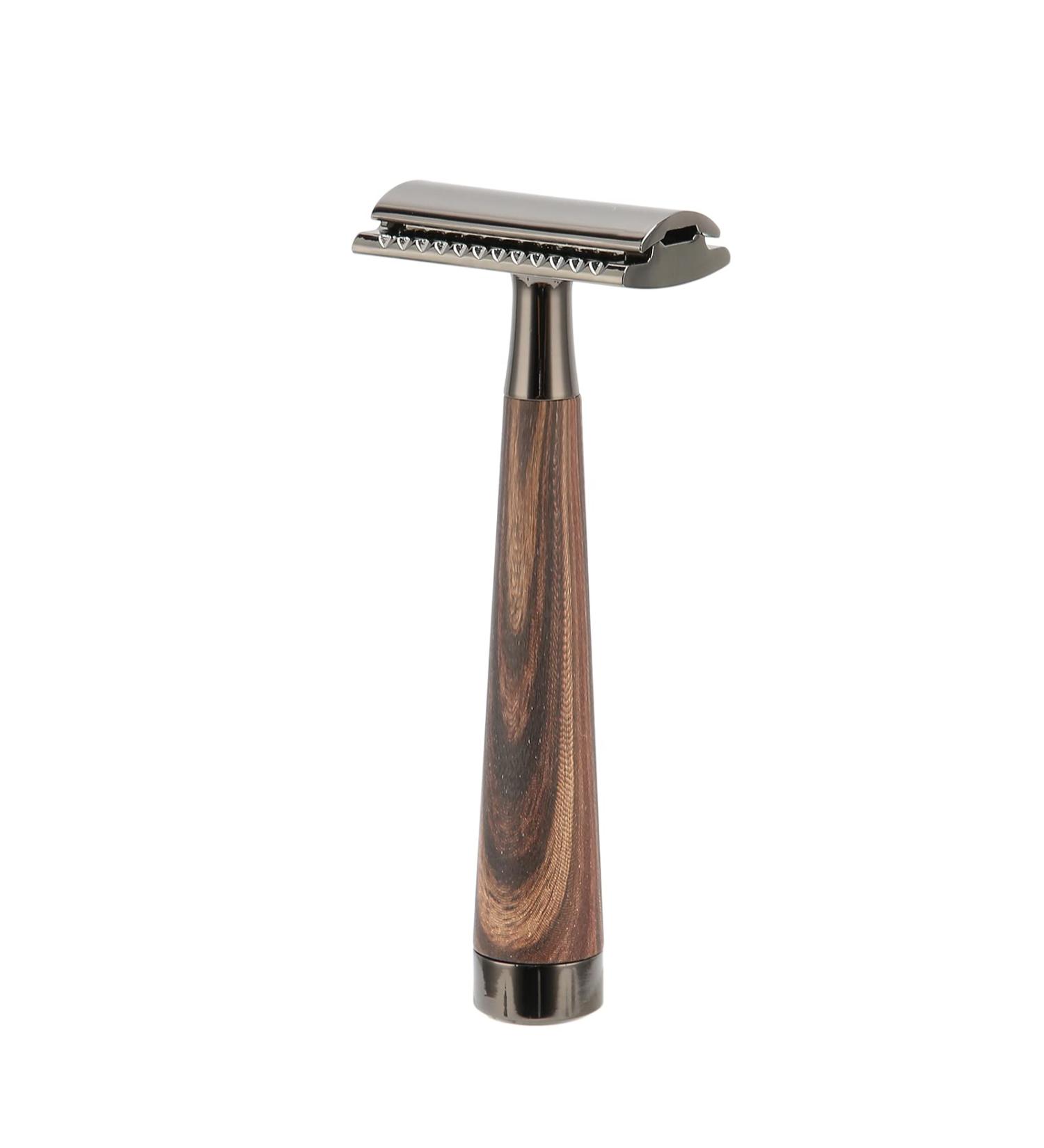 Double Edge Safety Razor with Non-Slip Handle - Sharp Travel & Home Shaver for Men - Buy Online on GoSupps.com