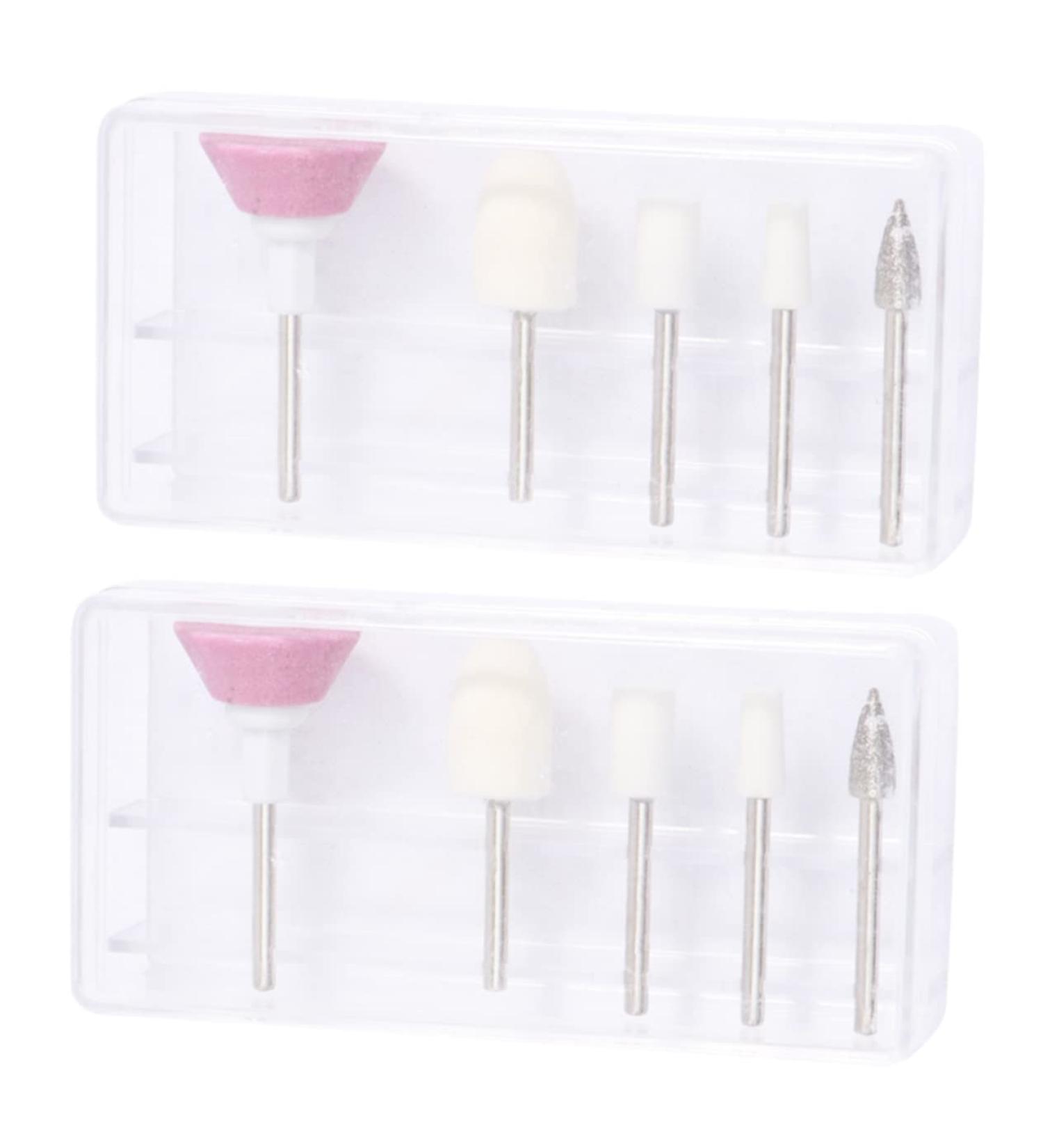 HONMEET 2 Boxes Nail Grinding Head Kit Drill Bits for Nails Nail Bit Nail Polishing Head Manicure Nail Gel Polish Nail Art Kit Home Pedicure Kit Para U as Nail Kits Nail Polisher Kit White - Buy Online on GoSupps.com