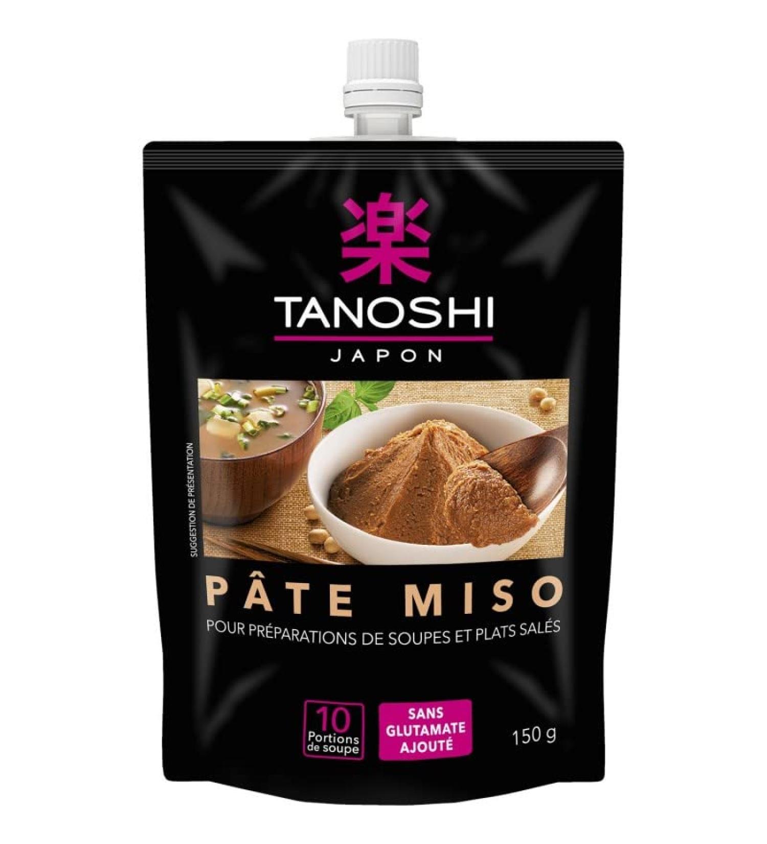 TANOSHI - P te miso 100% naturelle pour une cuisine asiatique authentique - 150g - Lot De 3 - Vendu Par Lot