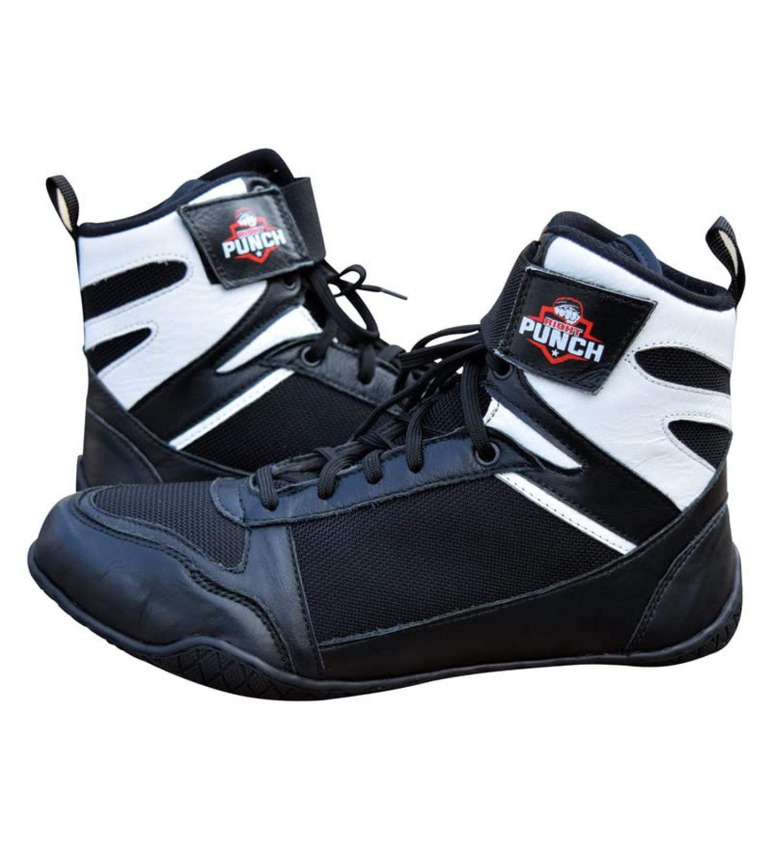 Right Punch Professional Boxing Shoes - Breathable Wrestling & Training Shoes for Adults & Youth - Non Slip Lightweight Boots with Rubber Sole - Size 11, Black - Buy Online on GoSupps.com