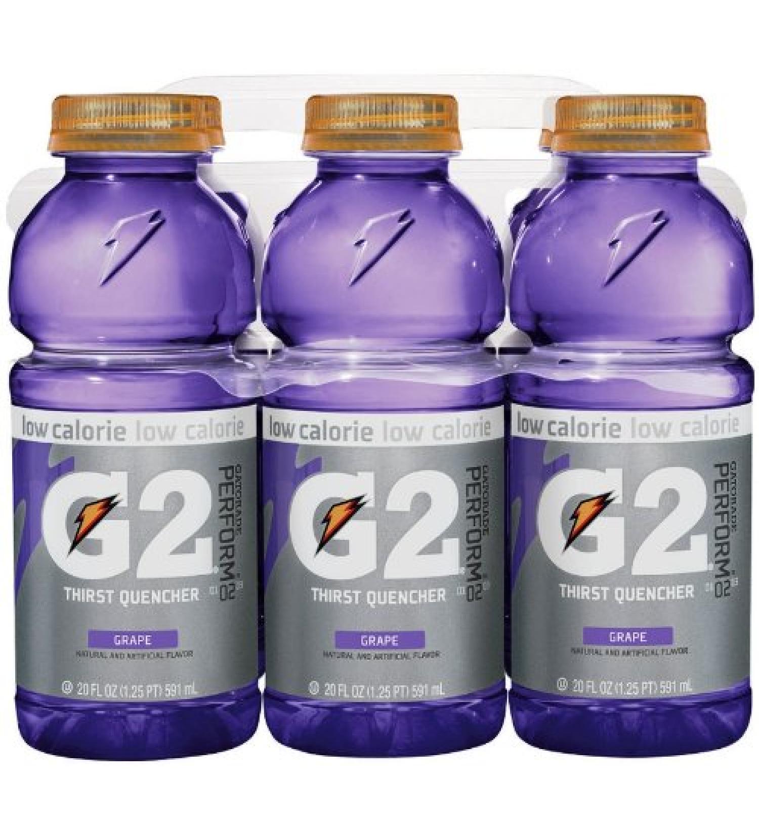 Gatorade G2 Sports Drink, Grape, Low Calorie, 20-Ounce Bottles (Pack of 12)