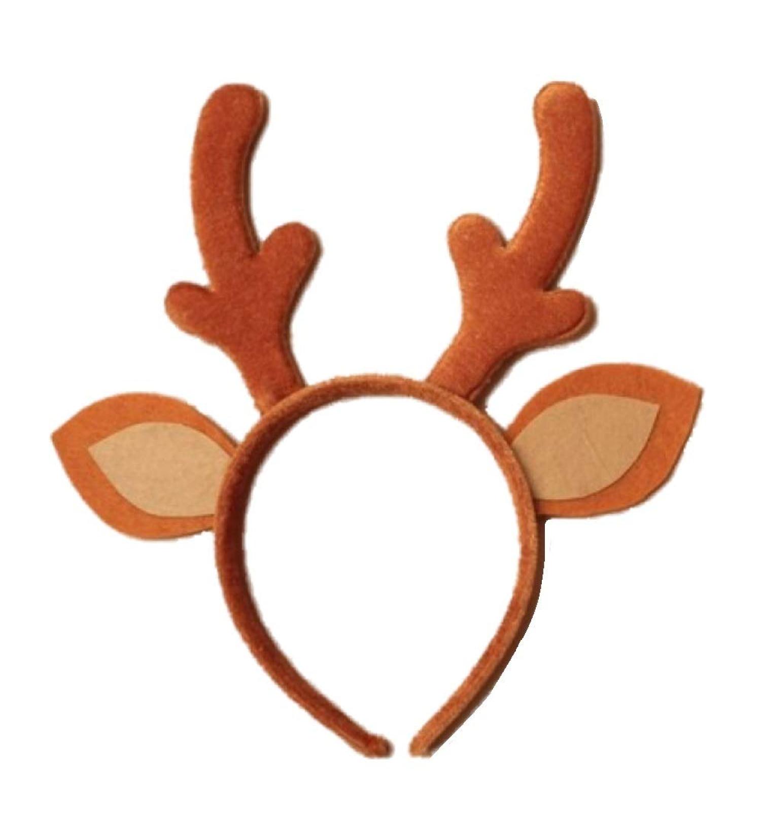 Headband for babies reindeer antlers and ears for Christmas brown