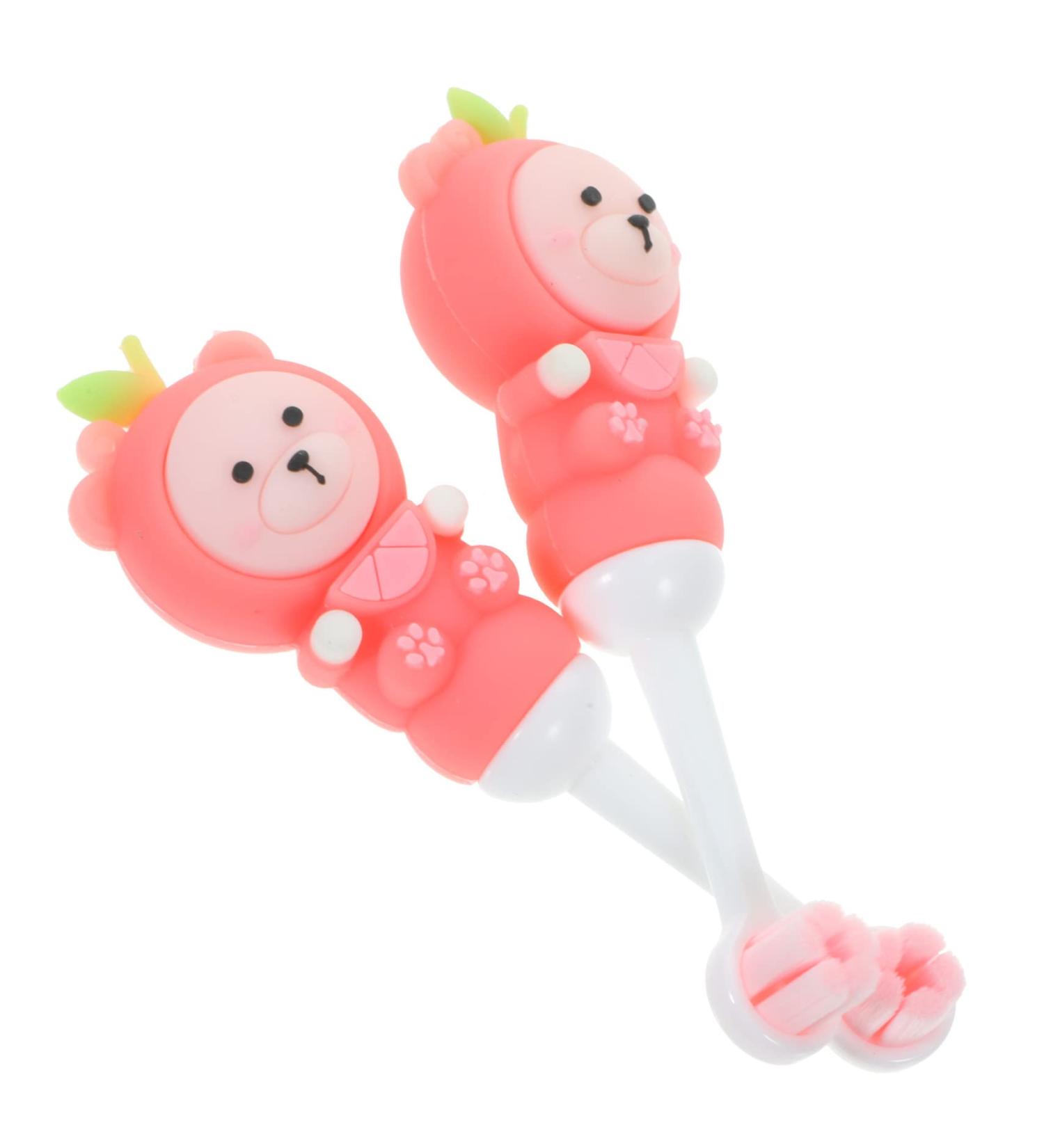 Buy Hapinary Soft Bristle Children's Toothbrush - Cartoon Design Travel-Friendly Pink - Perfect for Kids - Buy Online on GoSupps.com