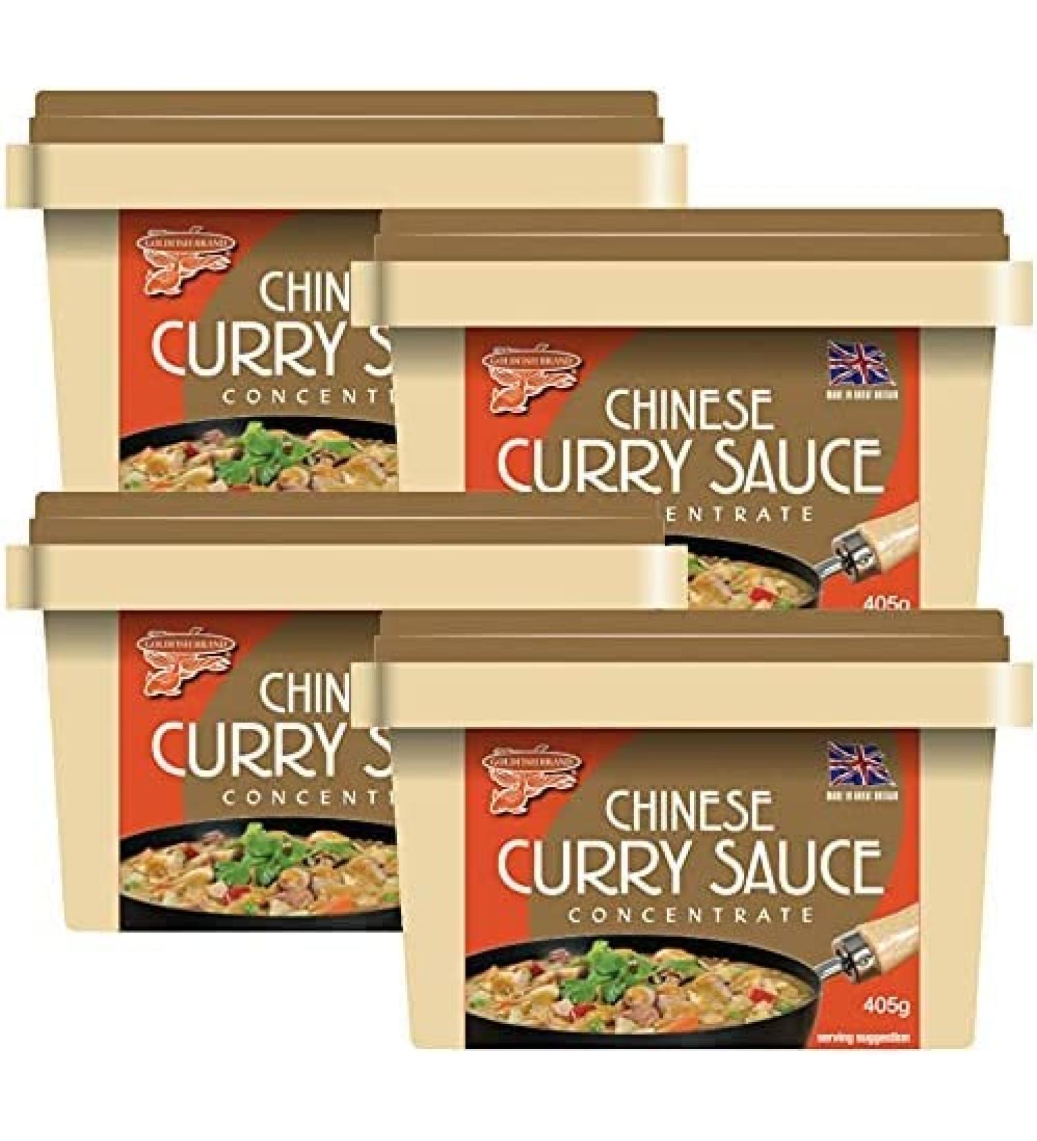 Xihaha GoldFish Chinese Takeaway Curry Sauce Paste Concentrate 405g Original Box of 4 Tub - Buy Online on GoSupps.com