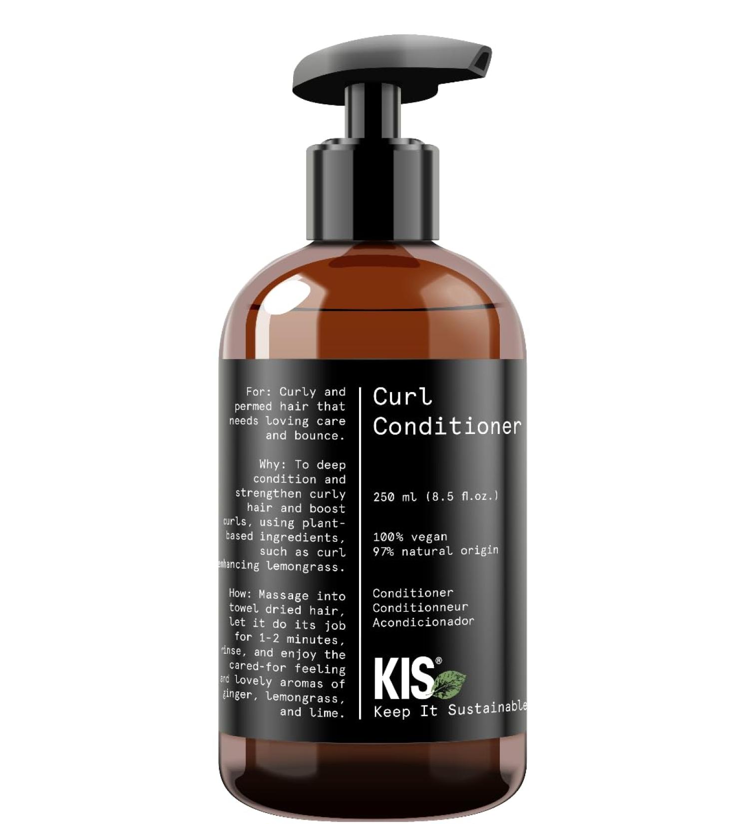 KIS Green Curl Conditioner 250 ml curly and wavy hair 100 vegan formula sulfatefree