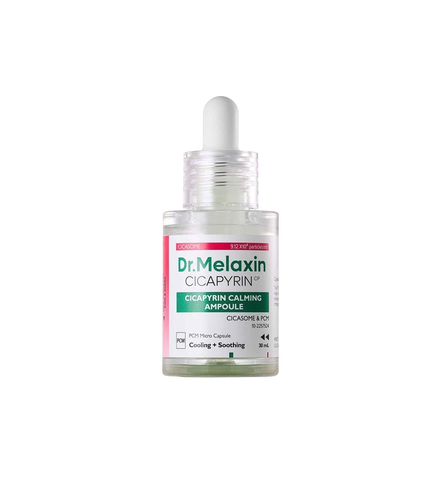 Dr. Melaxin Cicapillin Calming Ampoule 1.0 fl oz (30 ml) Cooling Trouble Niacinamide Aperida Leaf Extract Beauty Essence Korean Skin Care Korean Cosmetics Official and Genuine