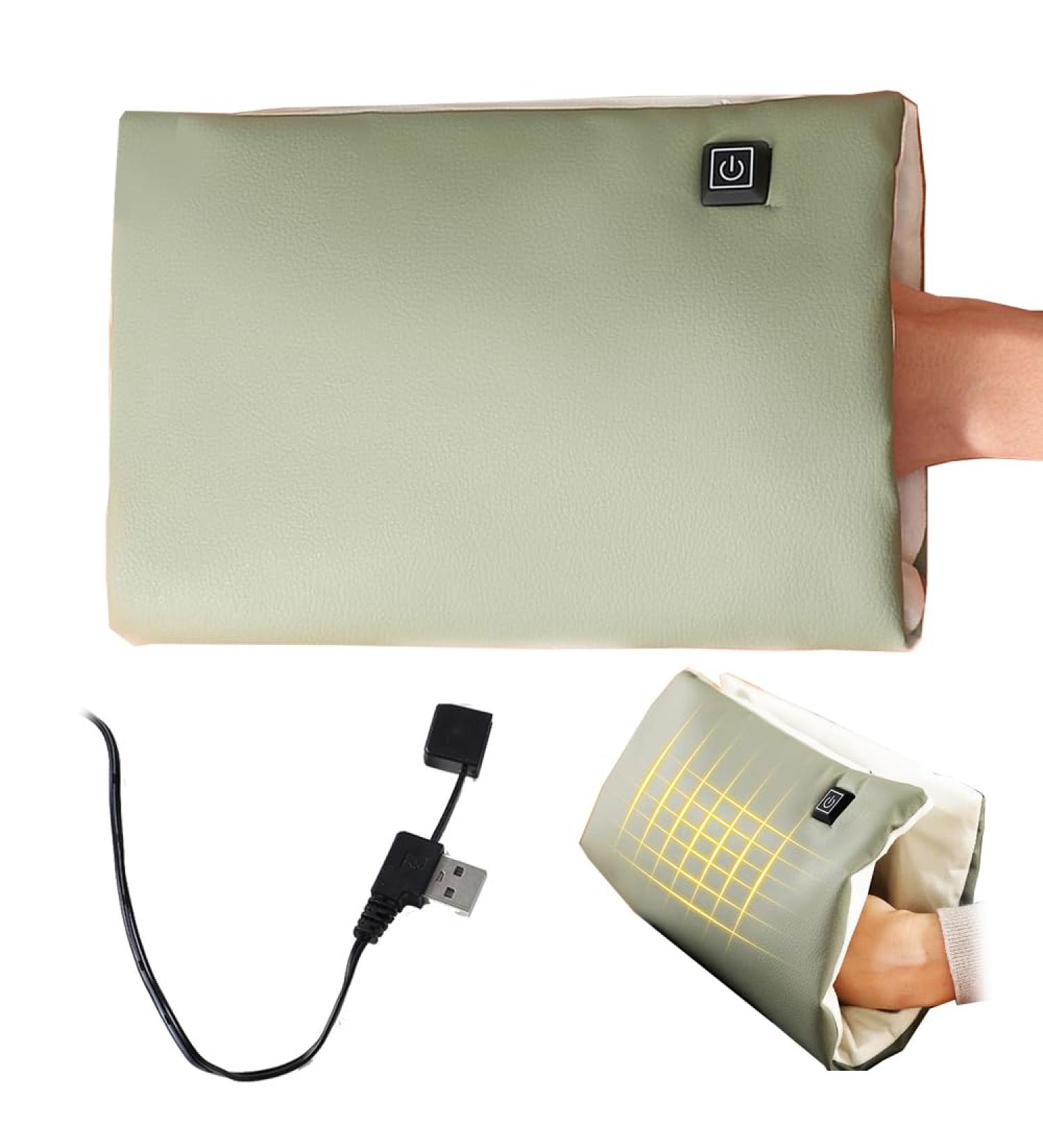 Winter Outdoor Camping Pocket Pouch Design Graphene Heating Hand Warmer Electric Heated Pad 3 levels of heat settings with USB port Rechargeable Electric Hot Bed Warmer Green - Buy Online on GoSupps.com