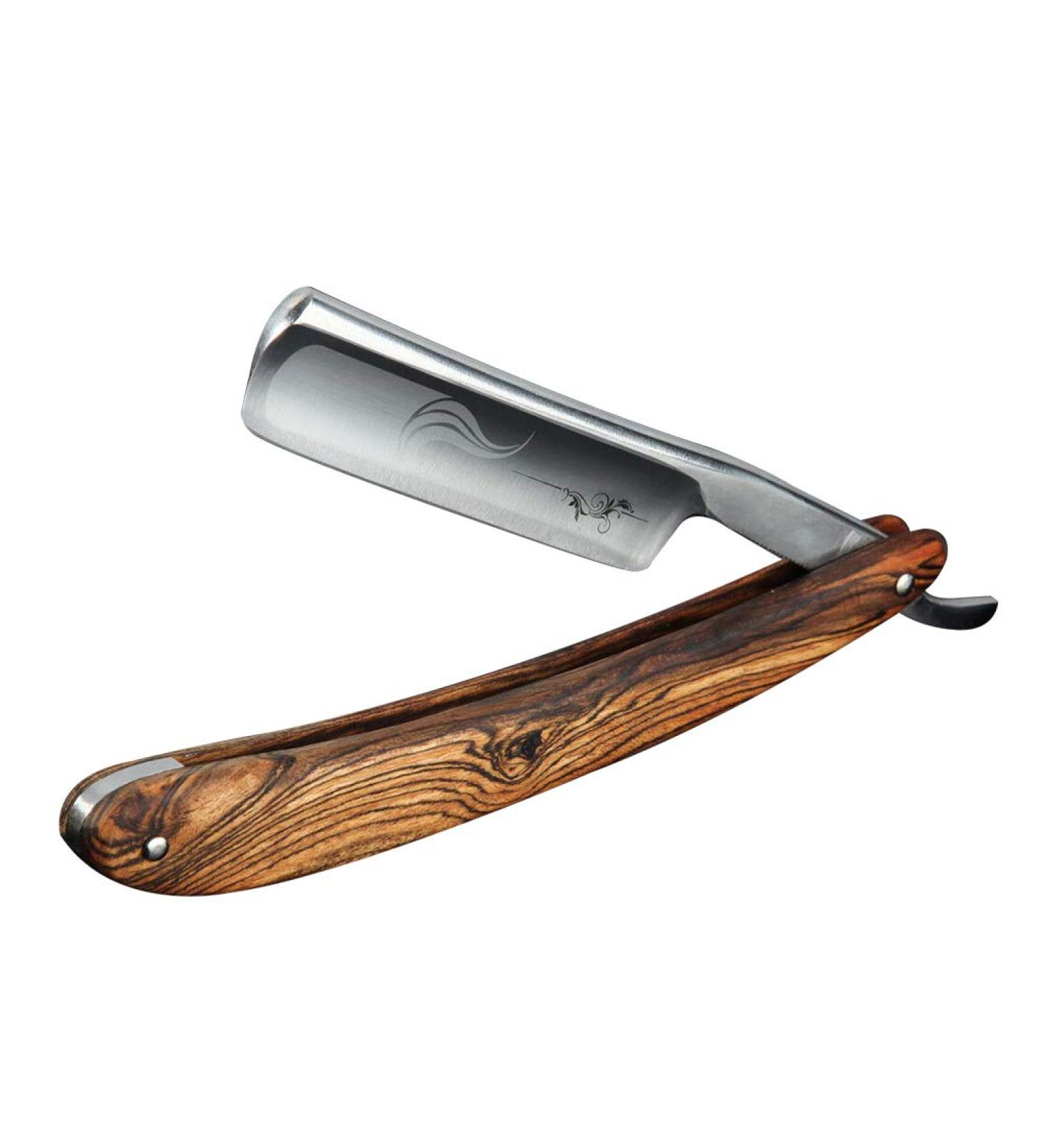 Shave Ready Straight Razor - Vintage Wood Handle, Sharp Steel Blade - Barber Approved | SW23 - Buy Online on GoSupps.com