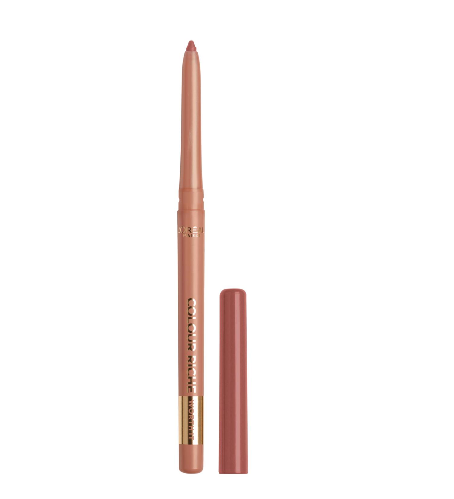 L'Or al Paris Colour Riche Lip Liner Pencil - Creamy Pinky Nude Lip Liner with Omega 3 & Vitamin E - 601 Worth It - International Shipping Available - Buy Online on GoSupps.com