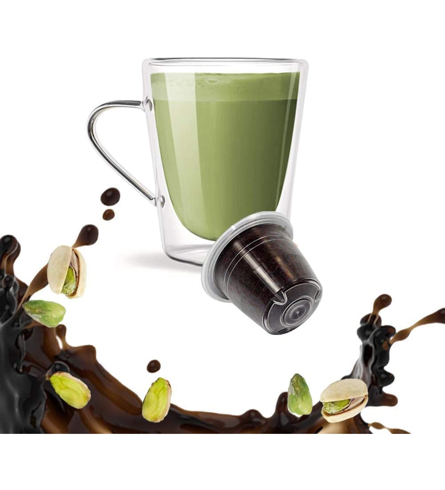 KICKKICK 50 Pistachio Coffee Capsule Compatible Nespresso MADE IN ITALY Pods Soluble Flavored for Nespresso Coffee Machine - Buy Online on GoSupps.com