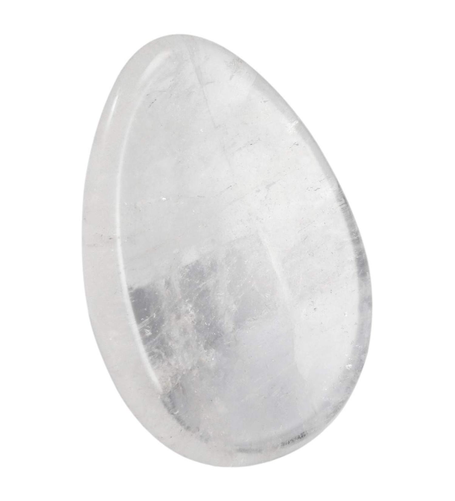 MookaiTedecor Bergkristall Thumbstone Massage Stones - Healing Reiki Crystals 2 Pack 45x35x5 mm Drop-Shaped Mountain Crystal - Buy Online on GoSupps.com