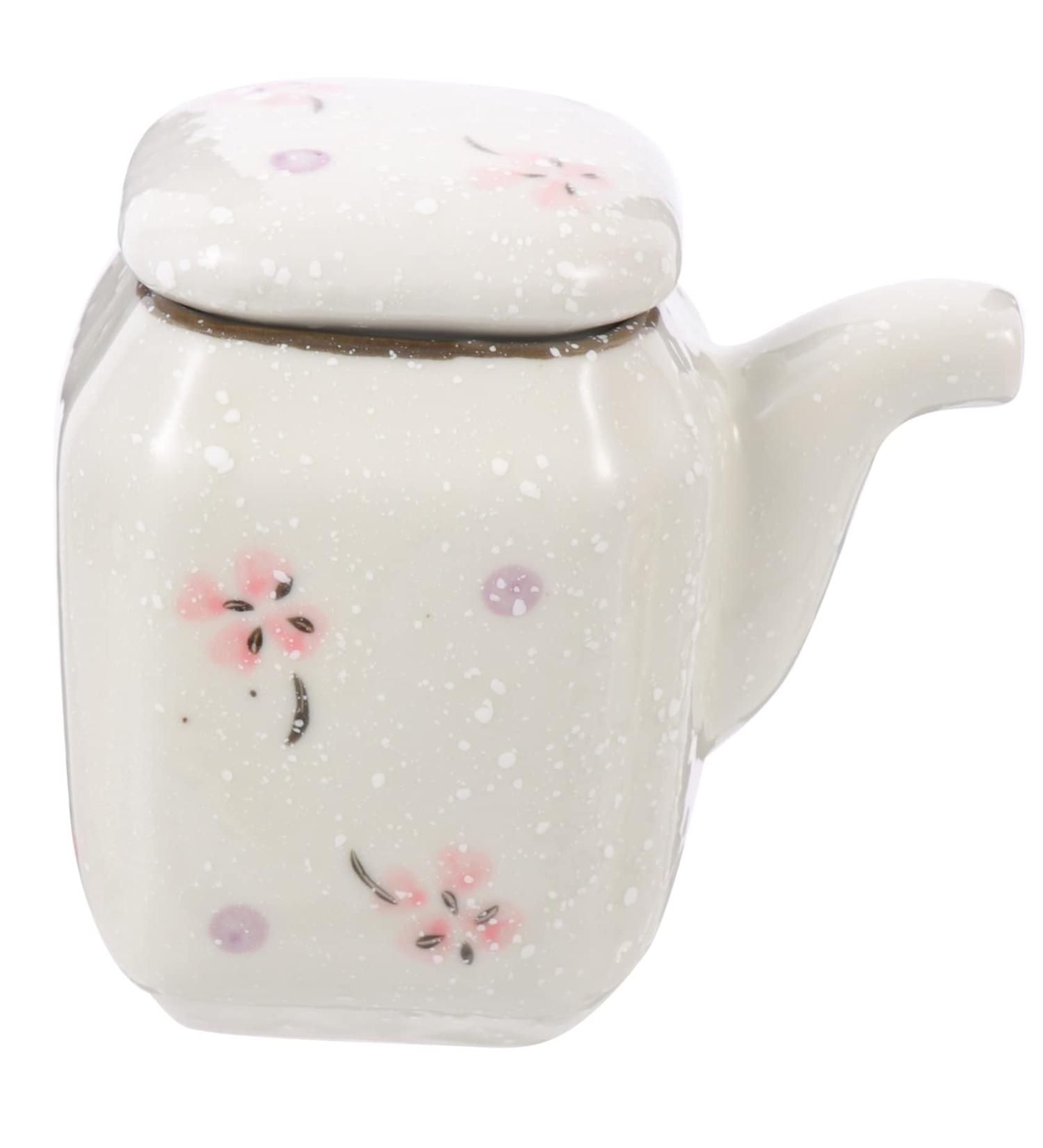 Milisten Ceramic Soy Sauce Pot Ceramic Vinegar Bottle Oil Container Gravy Boat Sauce Container Olive Oil Dispenser Oil Jug Maple Syrup Dispenser Oil Jar Ceramics White With Handle Seasoning 8X7.5X5CM White - Buy Online on GoSupps.com