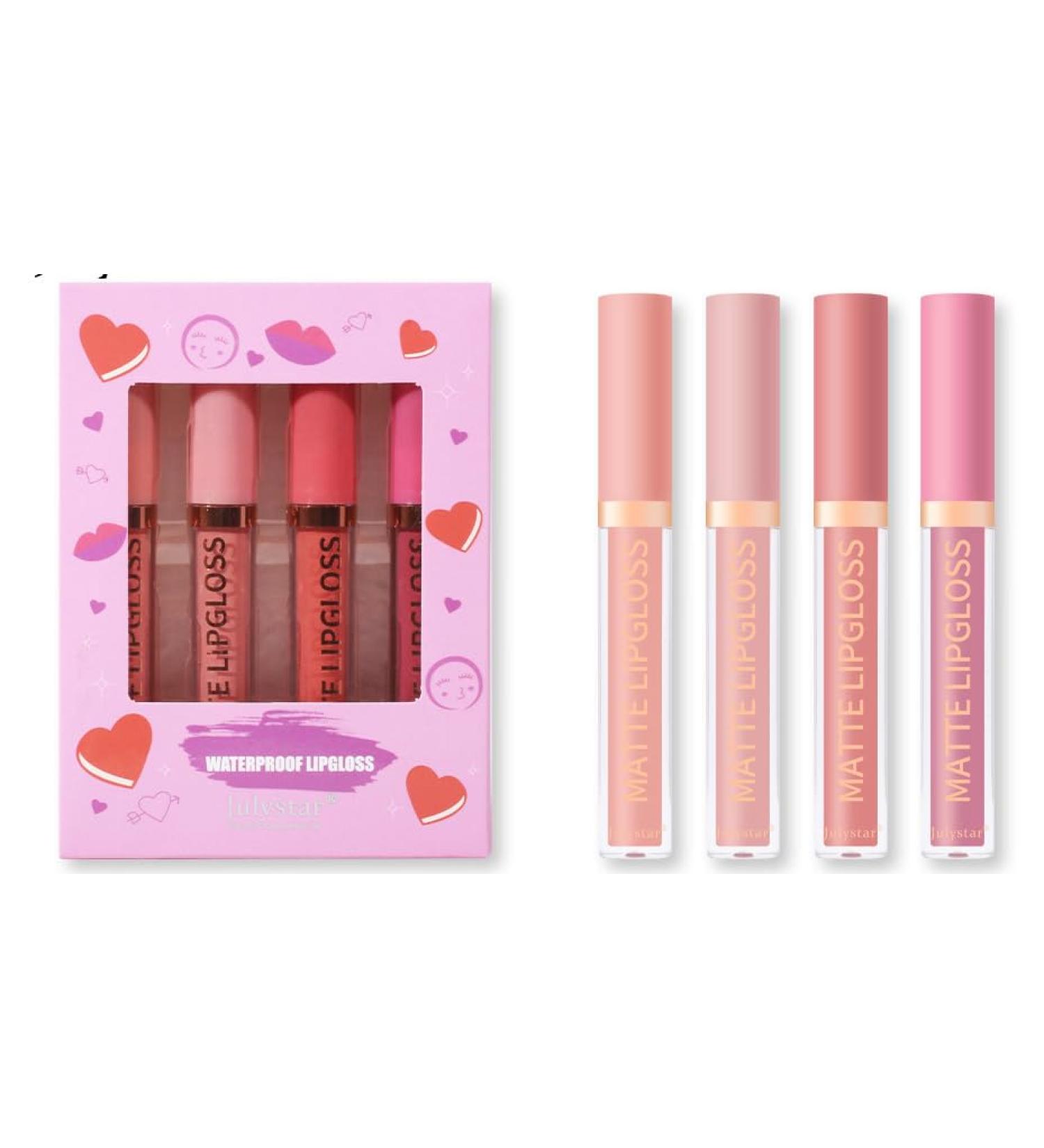 INTEROOKIE Matte Lipstick Kit Natural Velvet and Does Not Fade Without Stick Lip Gloss Shell (A) - Buy Online on GoSupps.com