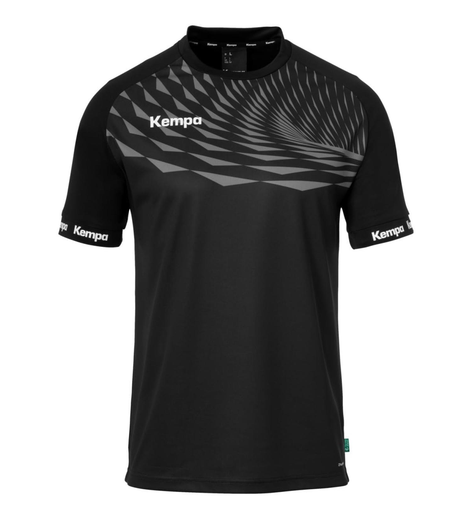Kempa Men Wave 26 Shirt - Functional Handball Gym T-Shirt for Boys | Black/Anthra Short Sleeve Fitness Trikot - Buy Online on GoSupps.com