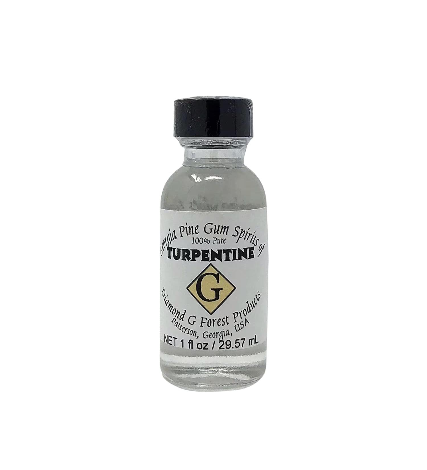 Bottle of Diamond G Forest 100% Pure Gum Spirits of Turpentine 1 oz