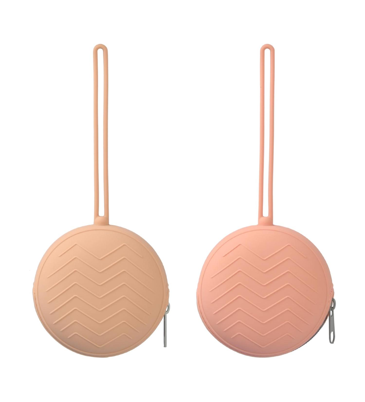 Tibapla Silicone Baby Pacifier Box - BPA-Free Portable Storage for Trips & Home - 2 Pack (Bean Paste + Apricot) - Buy Online on GoSupps.com