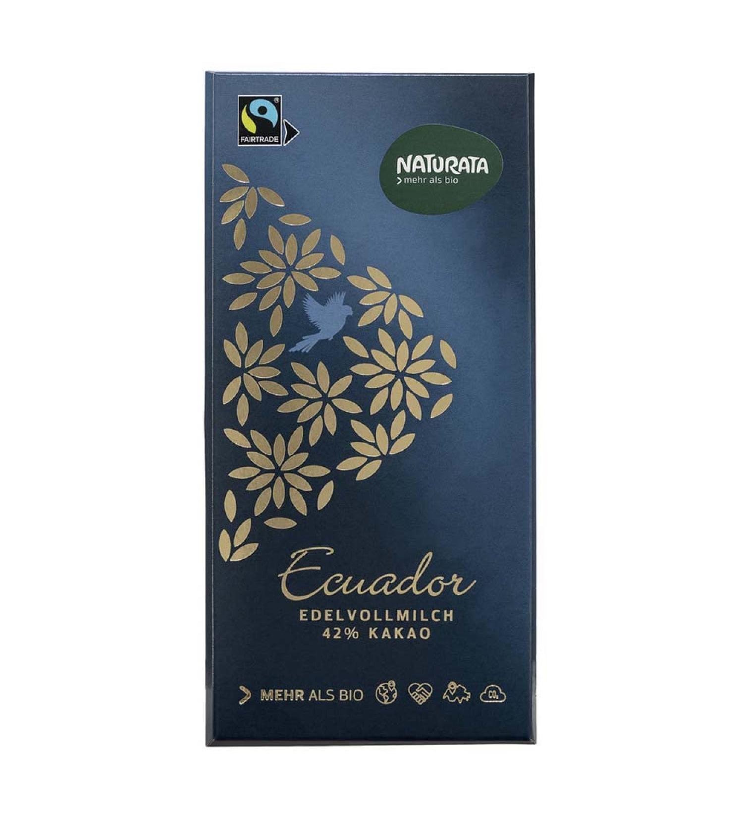 Naturata Naturata Organic Ecuador Milk Chocolate 100 g - Pack of 5