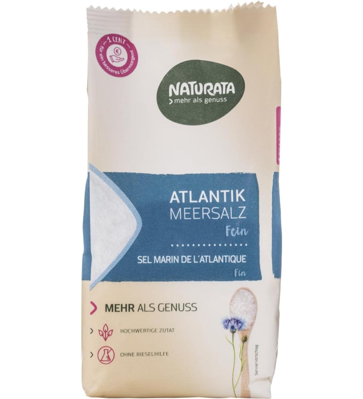Naturata Naturata Organic Atlantic Fine Sea Salt (6 x 500g)