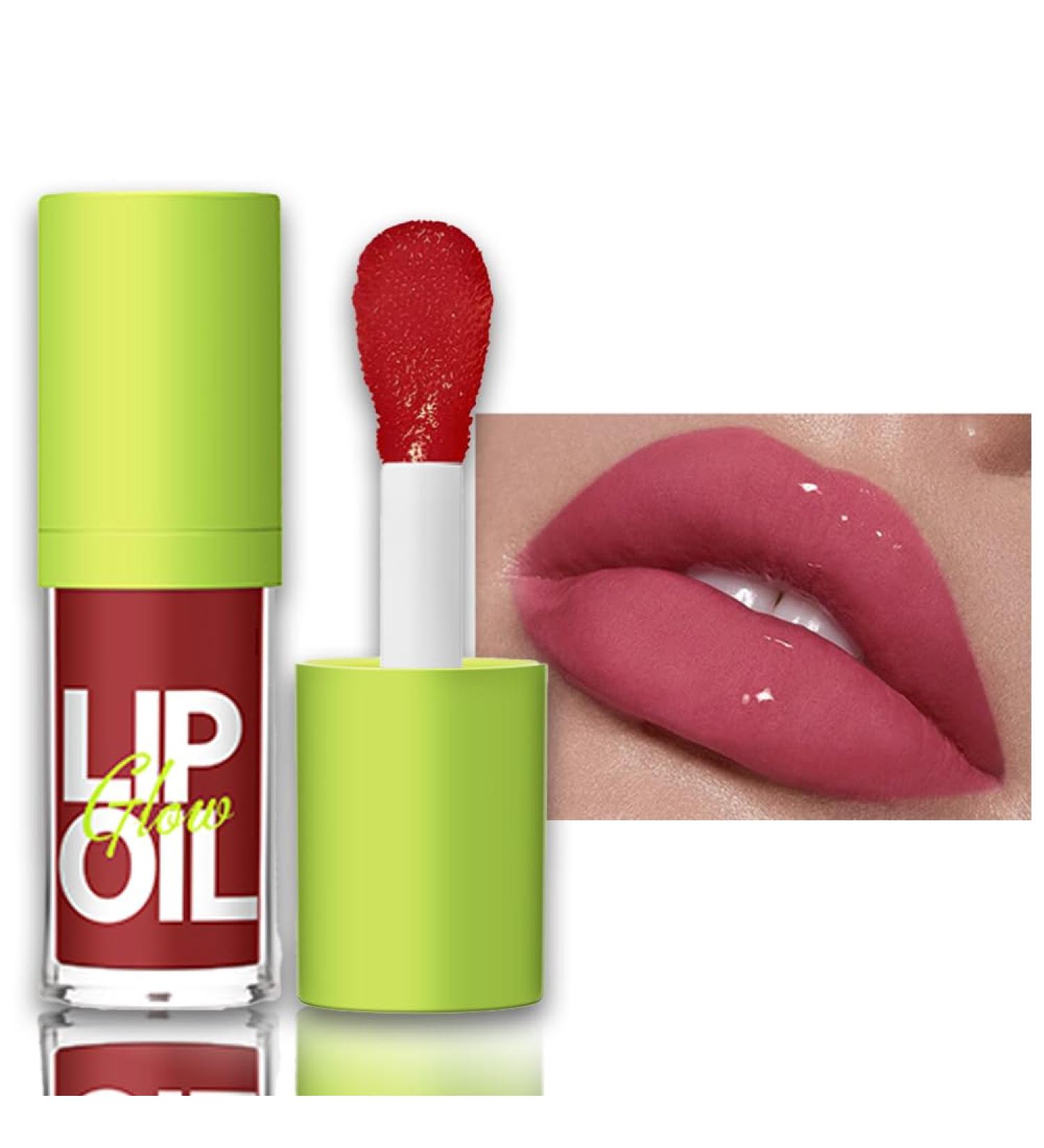 Plumping Lip Oil Gloss | Crystal Jelly Lip Care | Hydrating & Nourishing | Long Lasting & Lightweight | (5#PASSION) - Buy Online on GoSupps.com