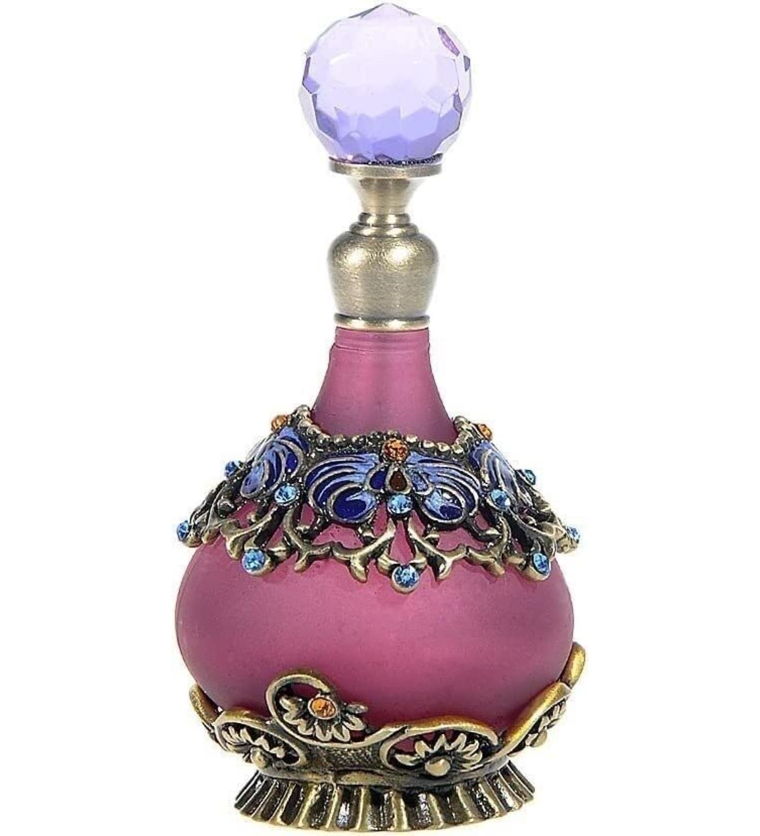 Perfume Refillable Bottle Portable Perfume Atomiser 25ml Purple Vintage Refillable Crystal Decor Perfume Bottle - Buy Online on GoSupps.com