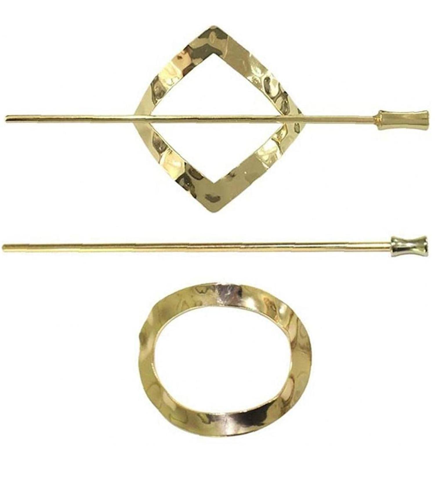 Casiler Fashion Geometric Hair Clip for Women - Korean Gold & Silver Hairstyle Accessories | Ponytail Hair Jewelry - Buy Online on GoSupps.com