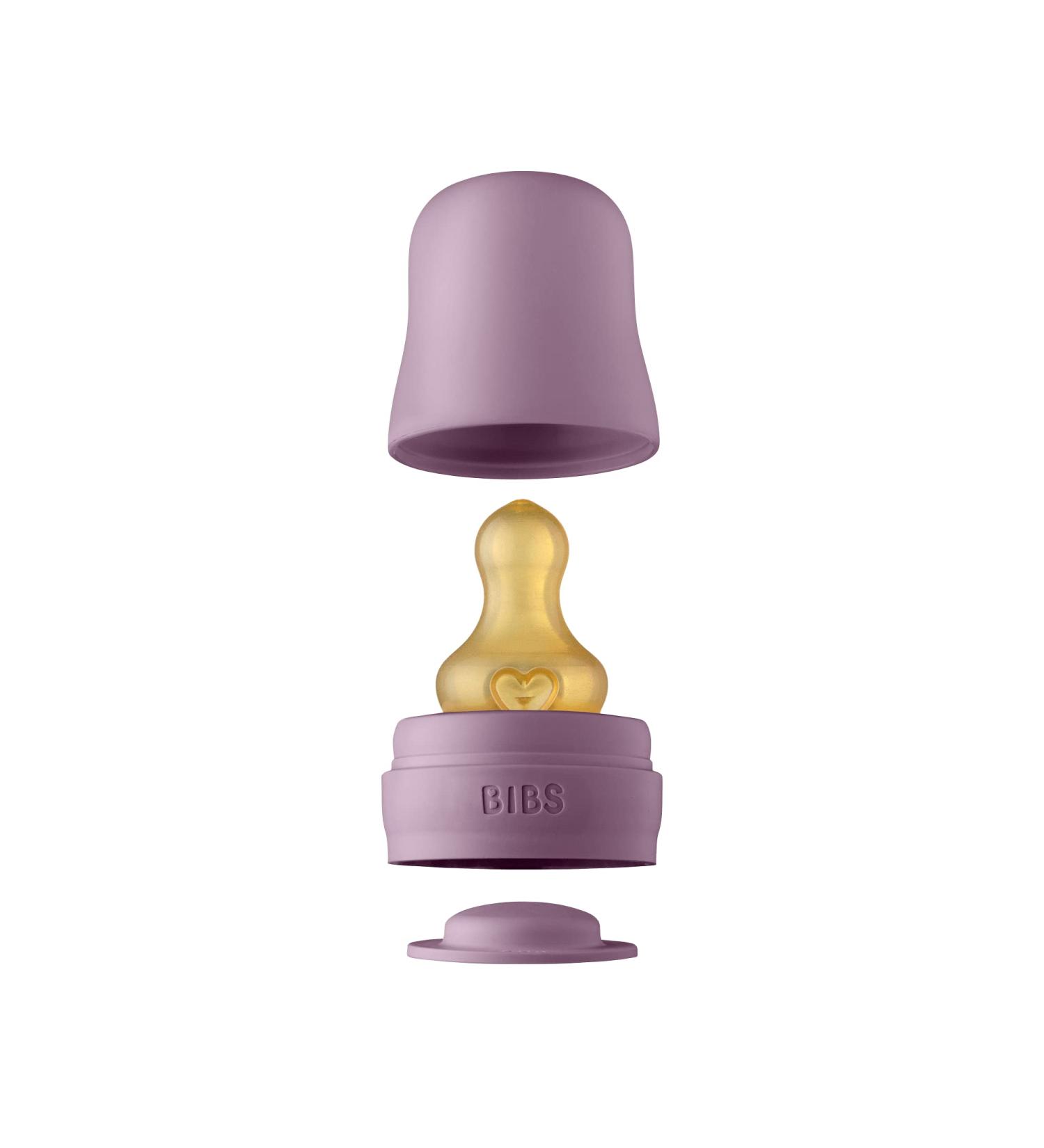 BIBS Glass Bottle Kit - Slow Flow Mauve - Part of Set - Mix & Match - Different Sizes - Mauve Color - Buy Online on GoSupps.com