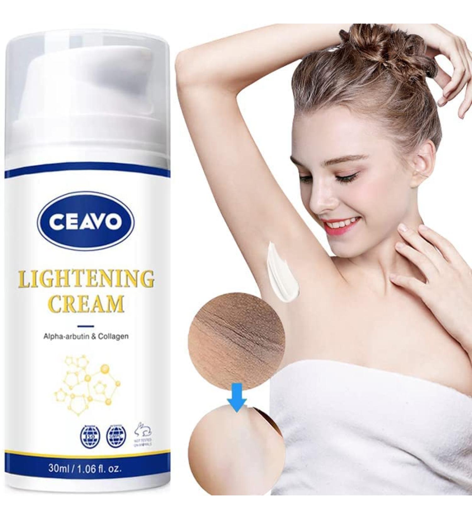 Skin Lightening Cream for Underarms, Knees, Elbows, Thighs, Bikini Line | USA-Made, Permanent Whitening, Dark Spot Remover - Buy Online on GoSupps.com