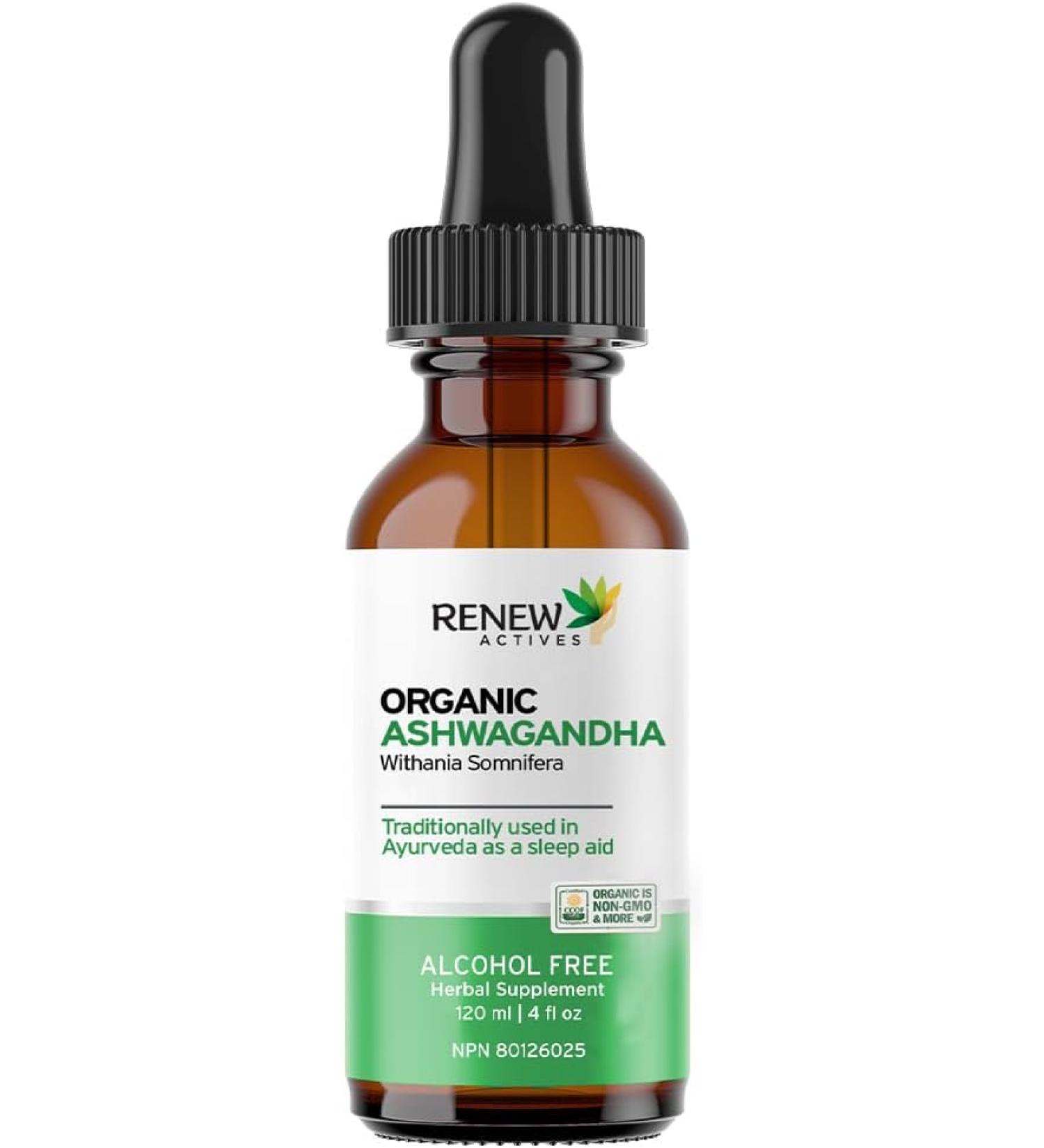 Renew Actives Organic Ashwagandha Liquid - 4 Fl Oz. - Buy Online on GoSupps.com