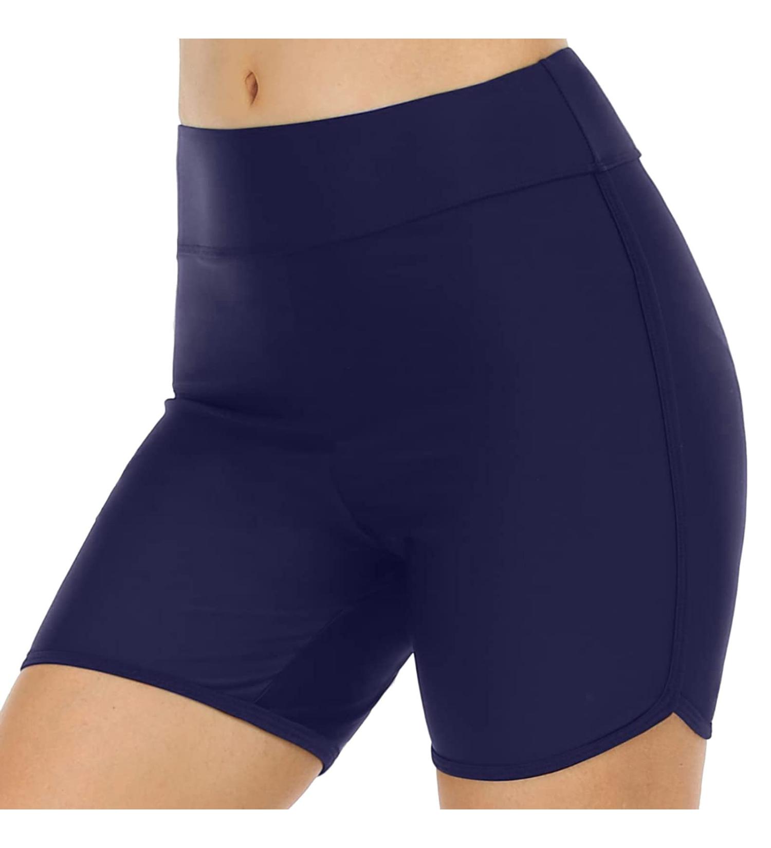 Plus Size Women's Swimming Trunks - Transparent Bikini Beach Shorts & Boards Shorts in Dark Blue XL - Buy Online on GoSupps.com