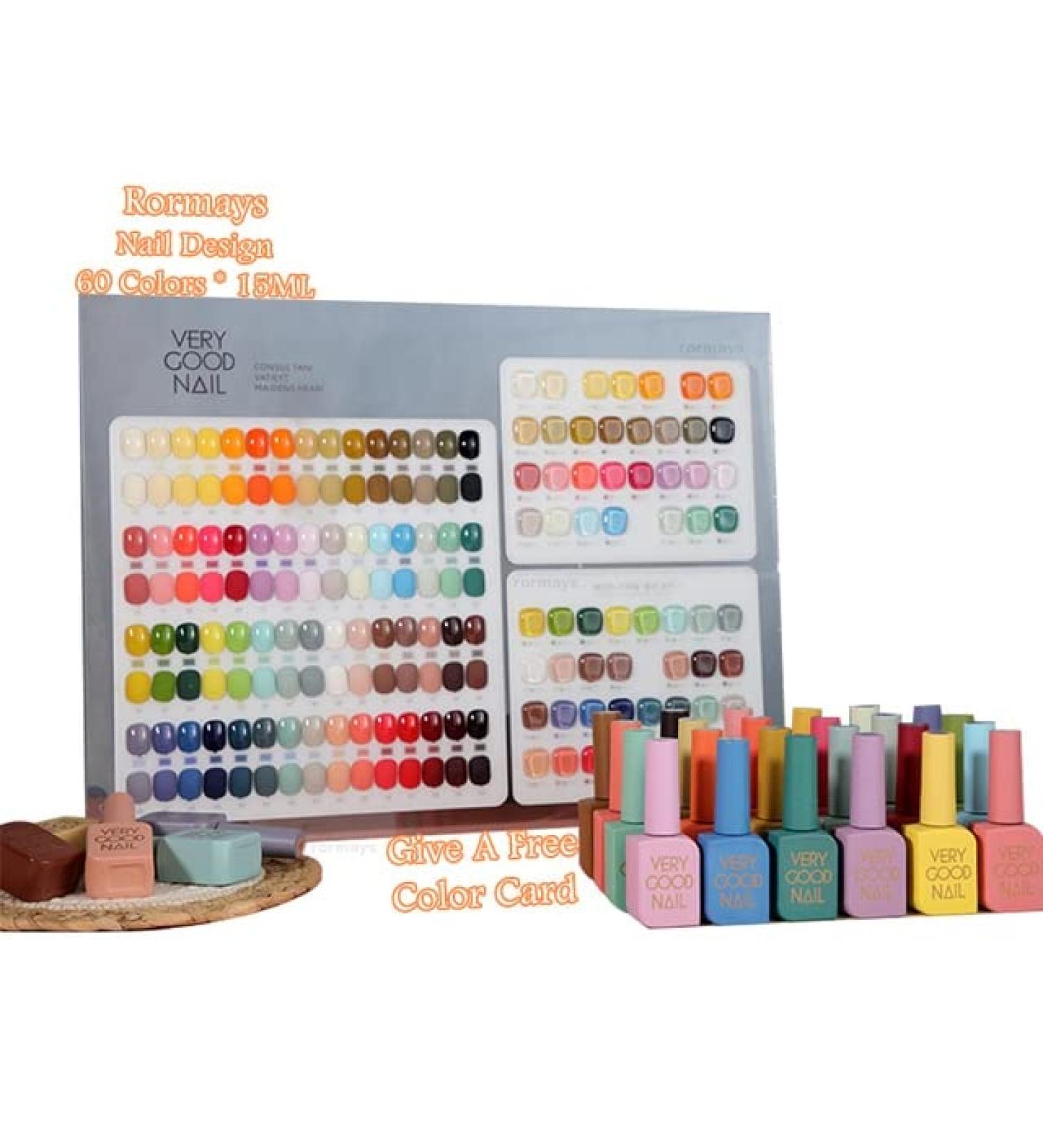 Rormays Gel Polishing 60 Colors Very Good Nail Colorful Gel Nail Art Immersion Primer UV LED Semi Permanent Varnish Nail Salon - (Color: 60 Colors Set Style A) - Buy Online on GoSupps.com