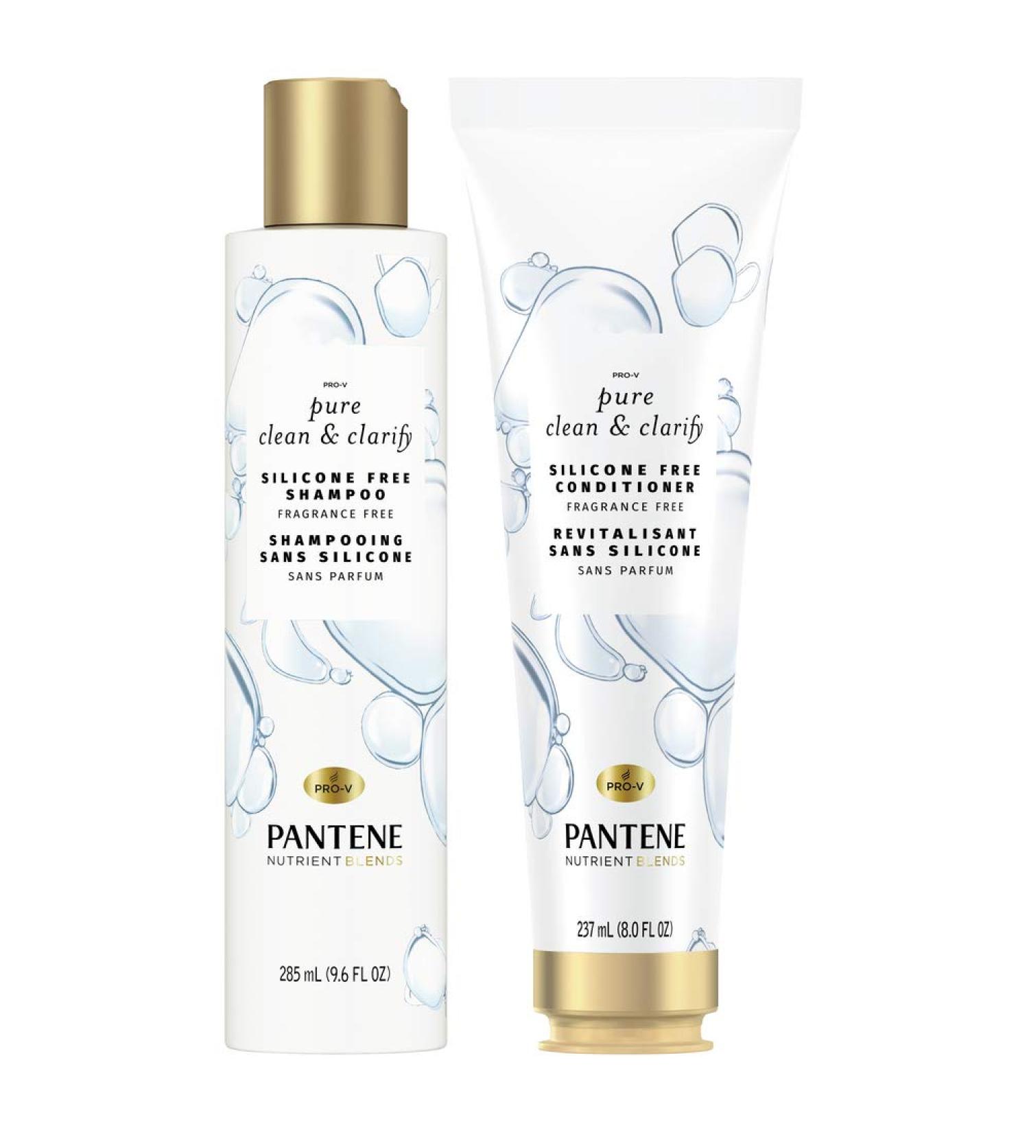 Pantene Shampoo and Conditioner Set Pure Clean & Clarify Fragrance Free (522 mL Total) - Buy Online on GoSupps.com
