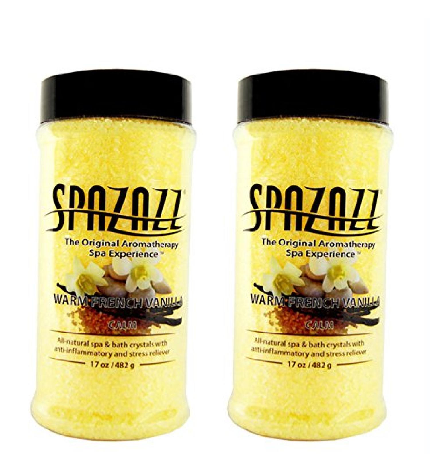 Spazazz Aromatherapy Spa and Bath Crystals - Warm French Vanilla 17oz (2 Pack)