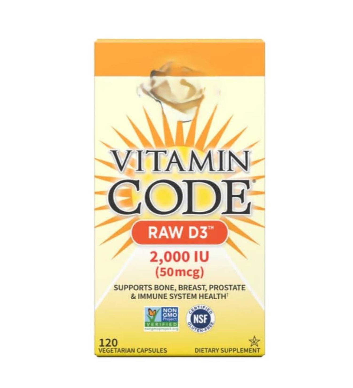 Larksh E NOmegas Gardens Life Vitamine Code Raw D3 Vitamine Code RAW D3 2000 IE 120 vcaps - Buy Online on GoSupps.com
