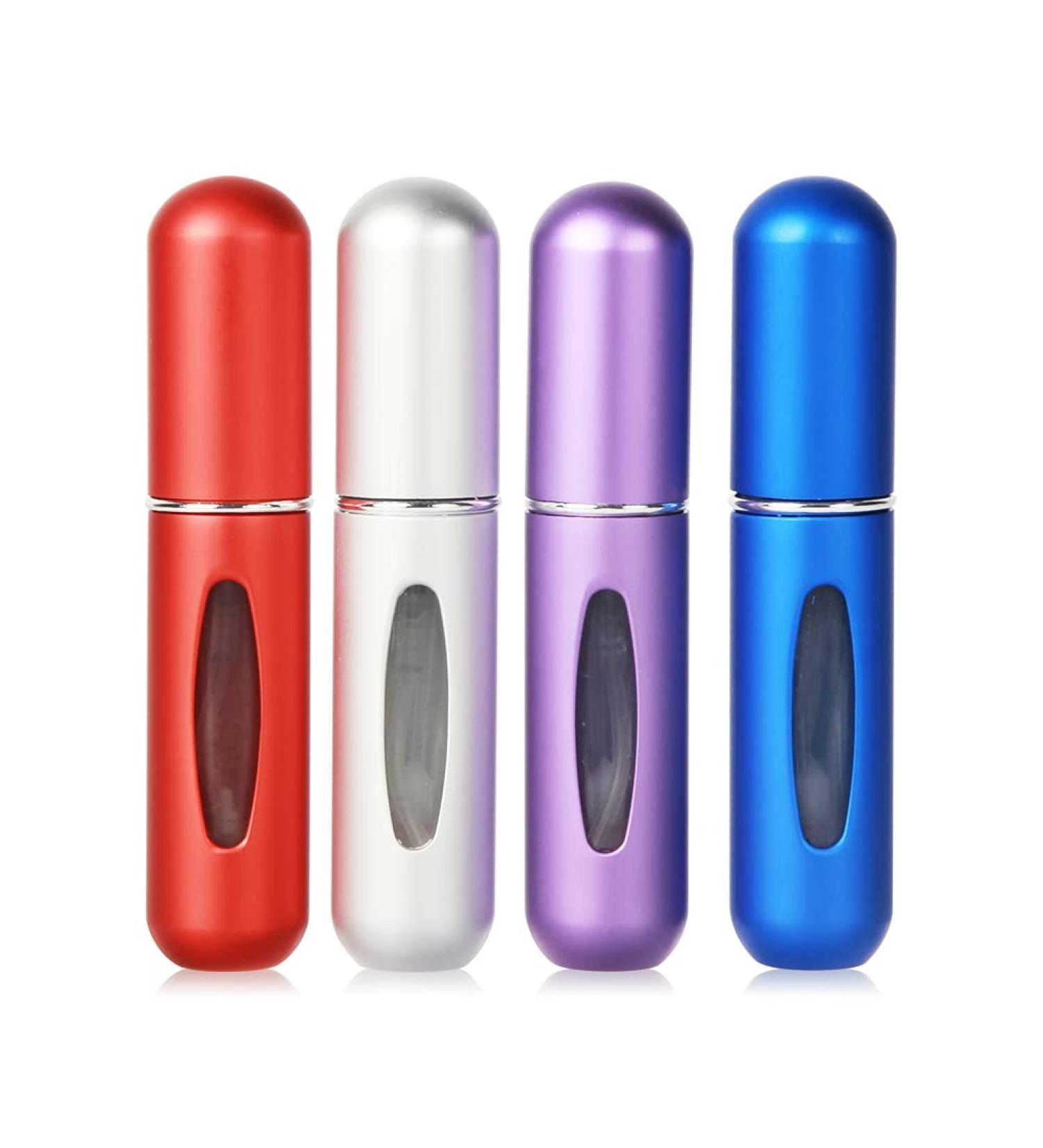 Portable 5ml Mini Perfume Atomizer Bottles - 4 Pack | Refillable Spray Bottles for Travel - Buy Online on GoSupps.com