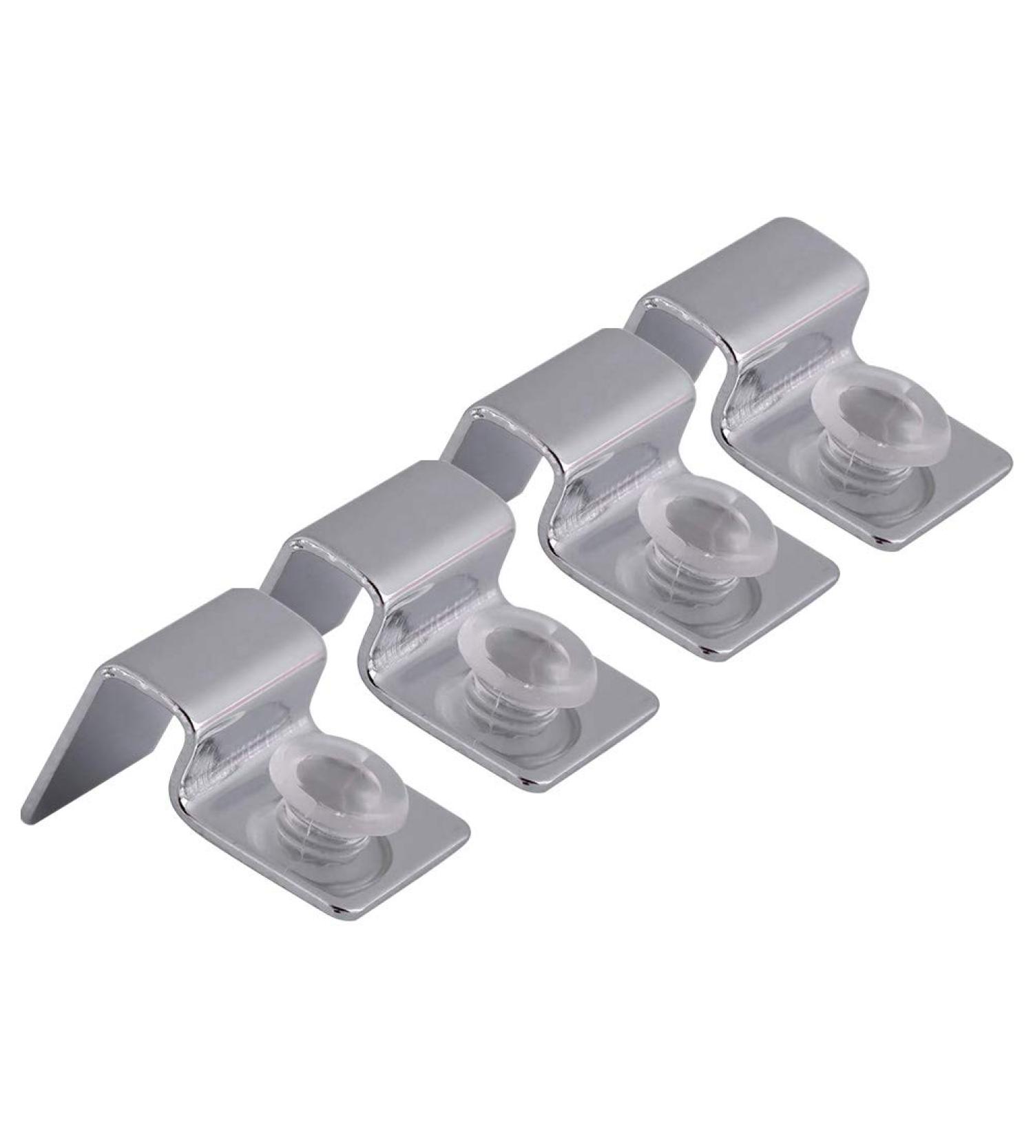 POPETPOP 4Pcs Stainless Steel Aquarium Glass Cover Support - Non-Slip Holders for 10mm Universal Fish Tank Lid Clips | Aquarium Accessories - Buy Online on GoSupps.com