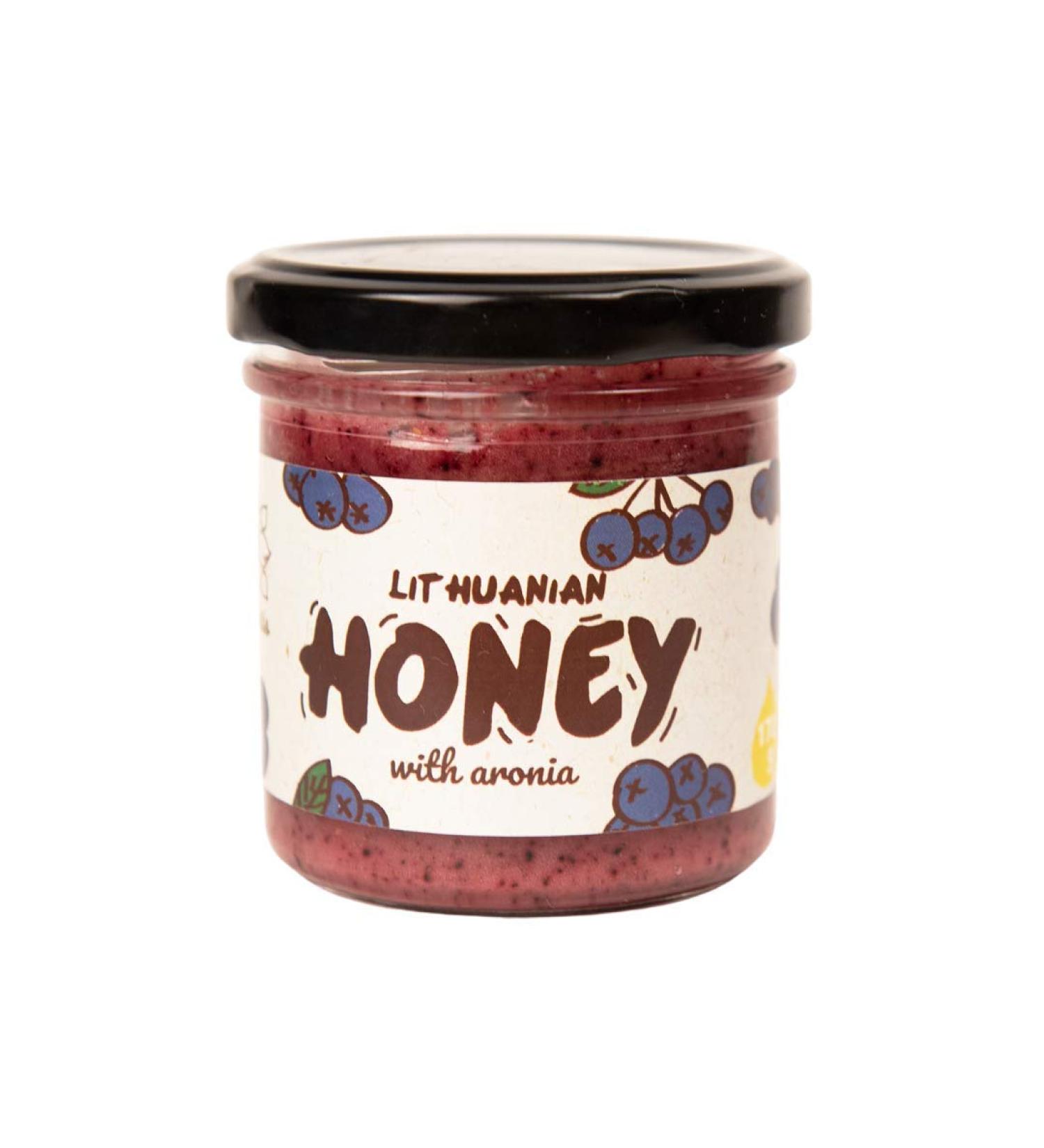 Pure raw honey with organic wild flower chokeberry 100% natural 170g unfiltered unheated from bees fed sugar free with strong - Buy Online on GoSupps.com