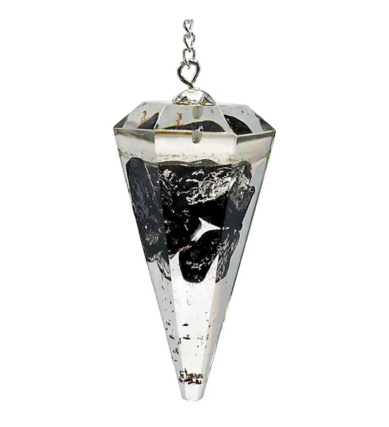 1 orgone pendulum shungite with facet tapering - 11 g measurement of fine energies radiesthesia
