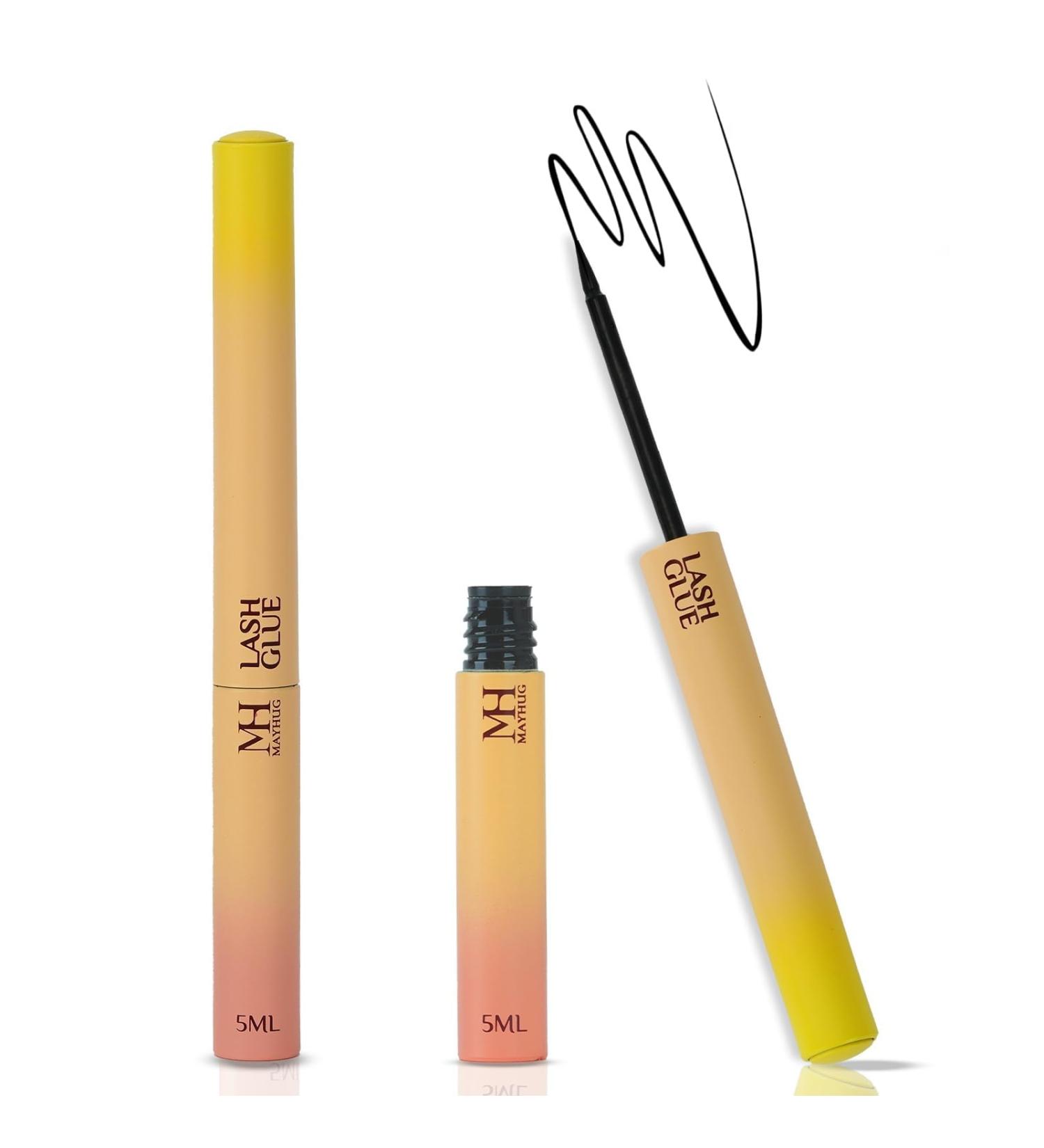 Mayhug Lash Glue Waterproof Eyelash Glue Black Cluster Lashes Glue 5ml Eyelash Glue for Cluster Lashes Super Strong Cluster Lash Glue Hold 72 Hours - Buy Online on GoSupps.com