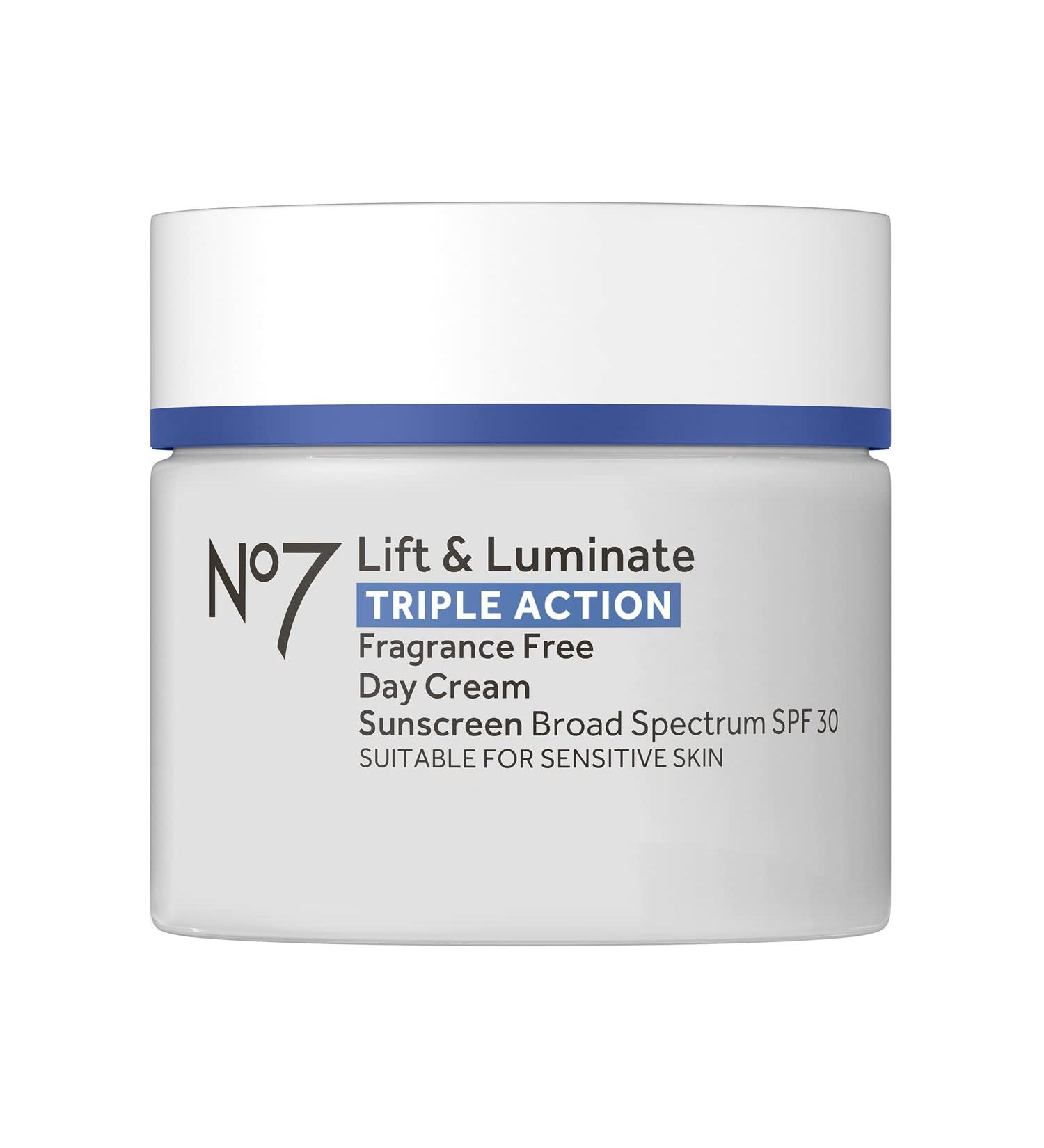 No7 Lift & Luminate Triple Action Day Cream SPF 30 | Anti Aging Face Cream - Buy Online on GoSupps.com