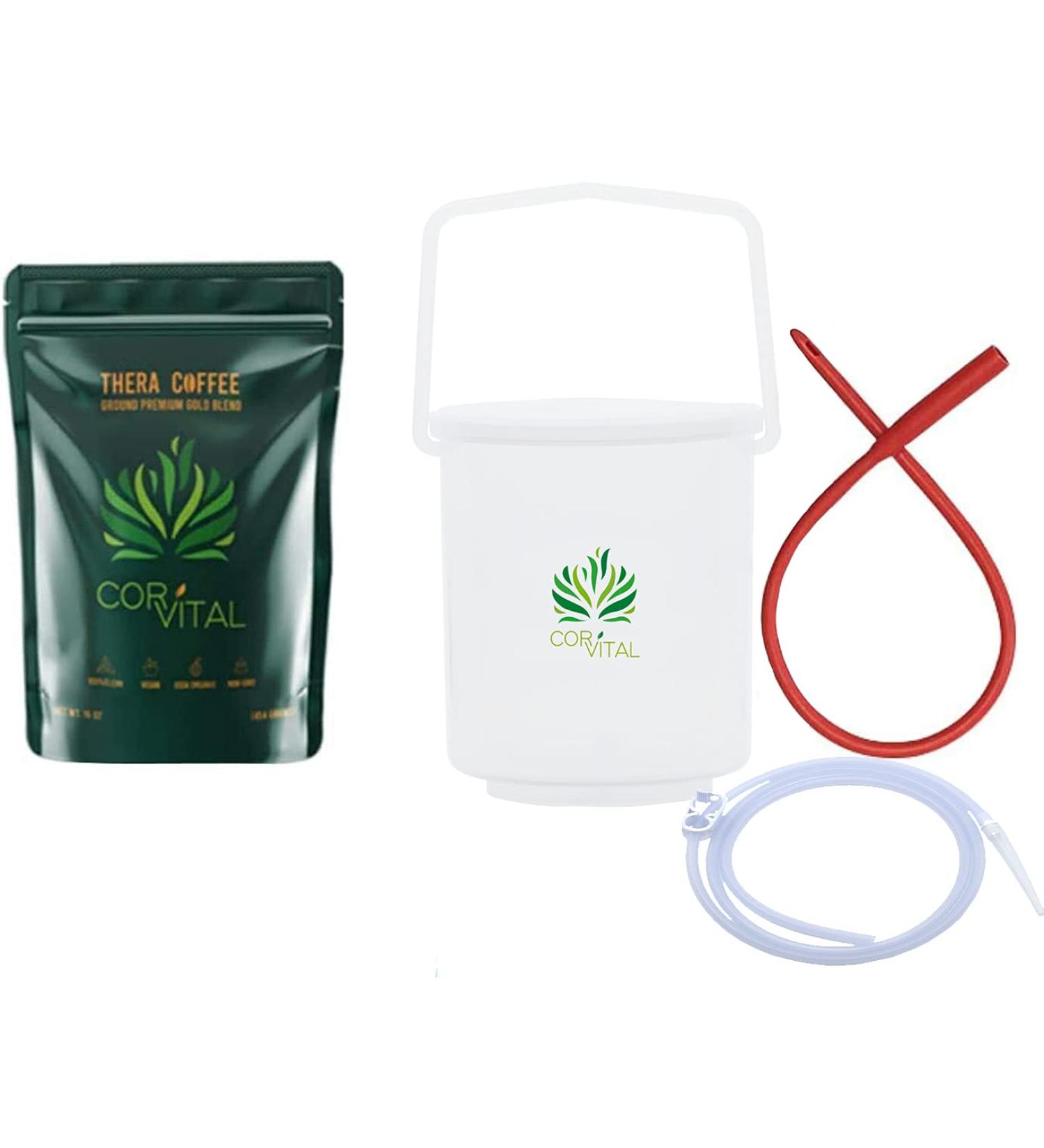Cor-Vital 1 LB Enema Coffee Kit for Colon Cleanse - Gerson Approved Home Enema Therapy - Organic Coffee Detox Cleanse - Buy Online on GoSupps.com