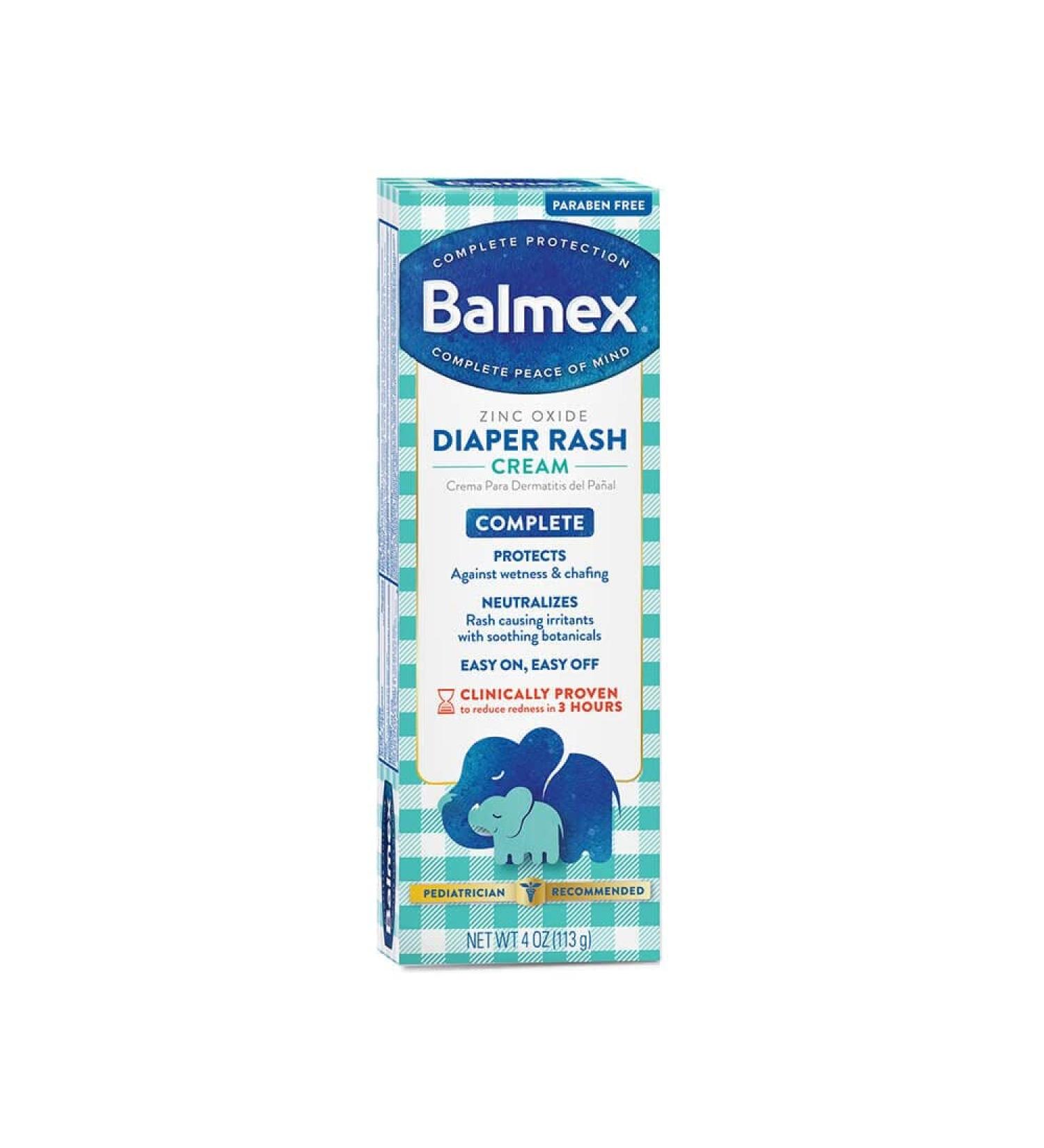 Balmex Zinc Oxide Diaper Rash Cream 4 oz. - Buy Online on GoSupps.com