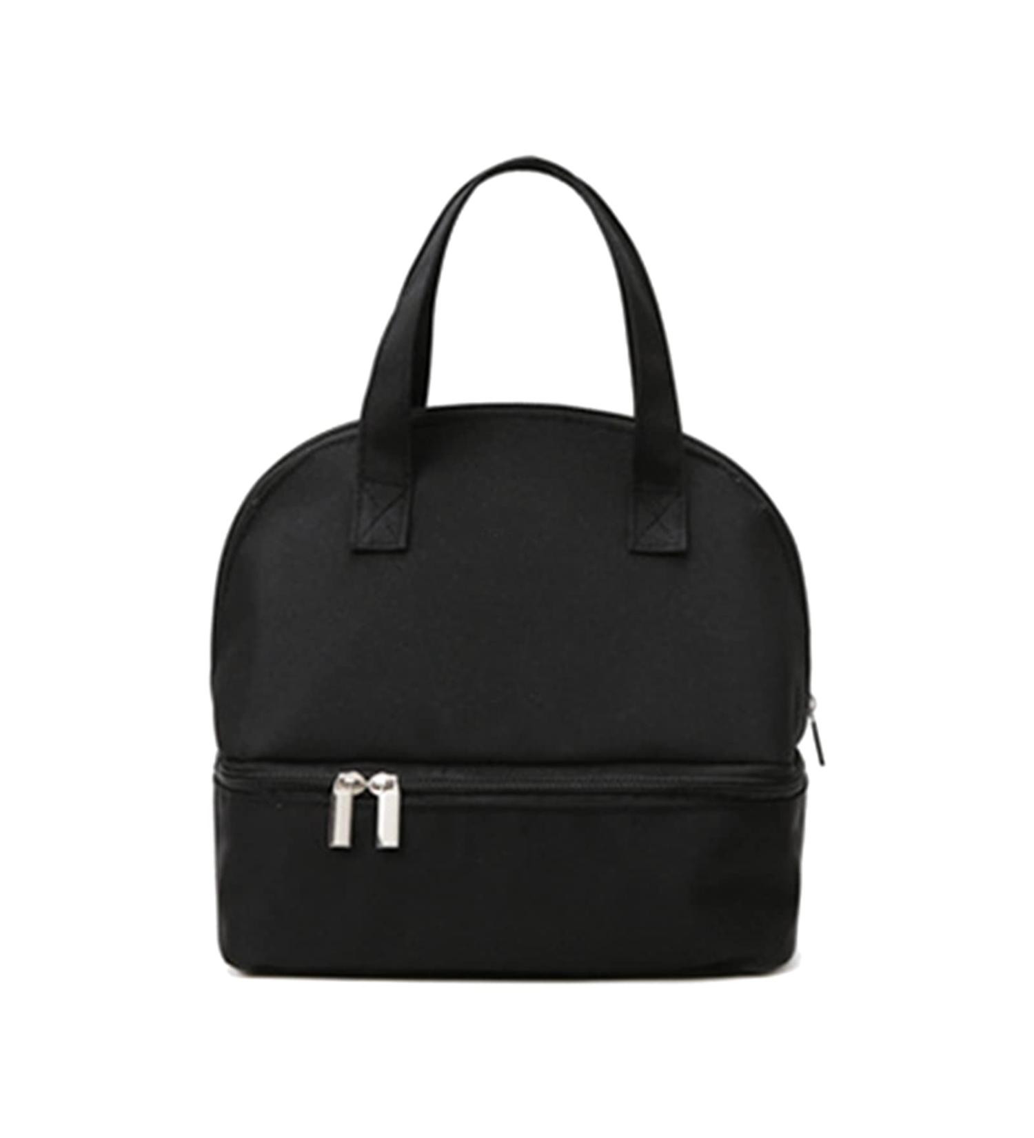 MOVKZACV Double Layer Insulated Baby Bottle Bag - Multi-Function Breastmilk Cooler Bag | Fits 3 Bottles | Suitable for Breast Milk and Bottle Set | Black - Buy Online on GoSupps.com