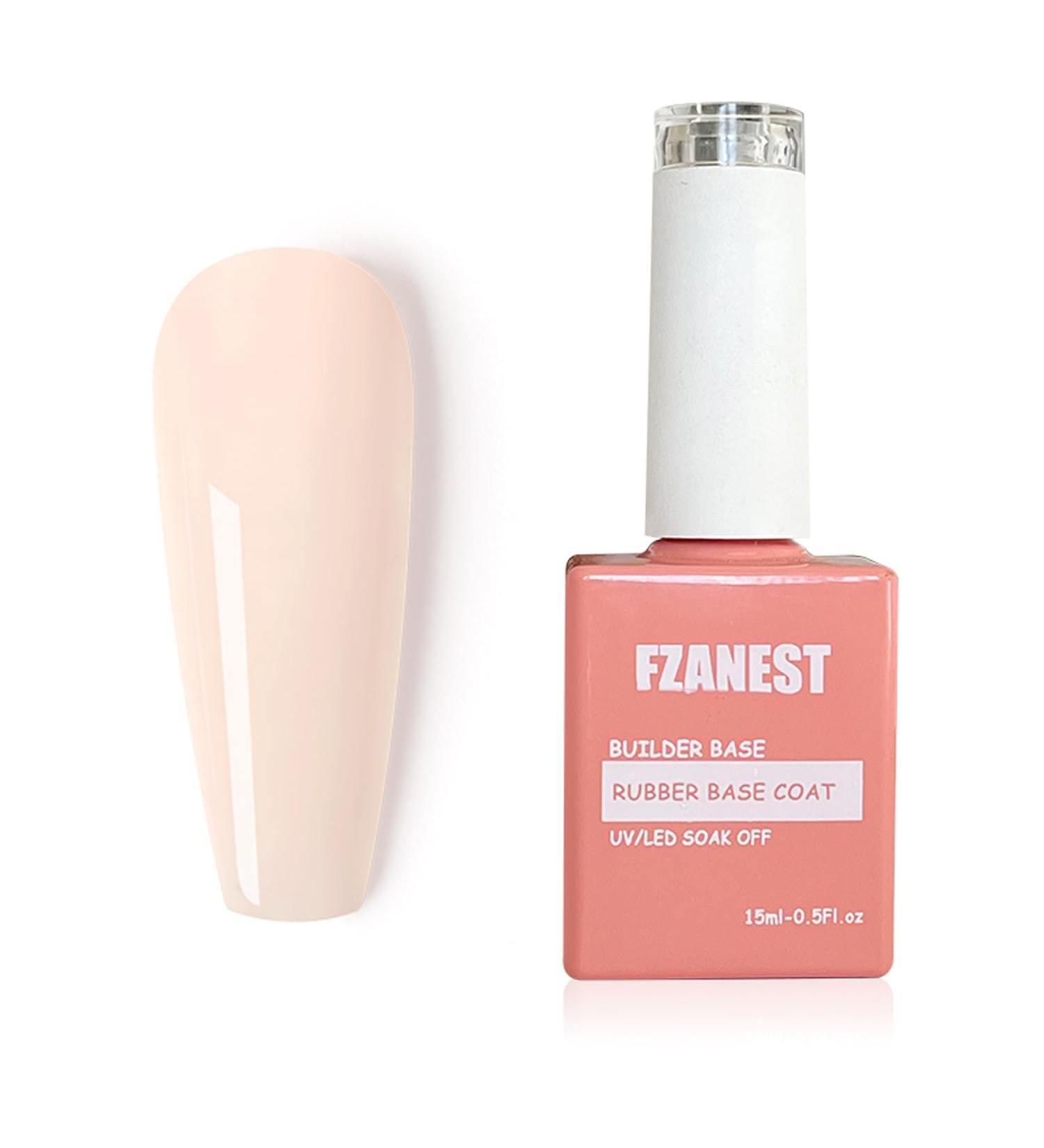 FZANEST Milky Pink Nude Gel Nail Polish Soak Off Builder Rubber Base Color Gel For Nails Natural Gel Polish (Sheer Beige) 15ml 1 Sheer Beige - Buy Online on GoSupps.com